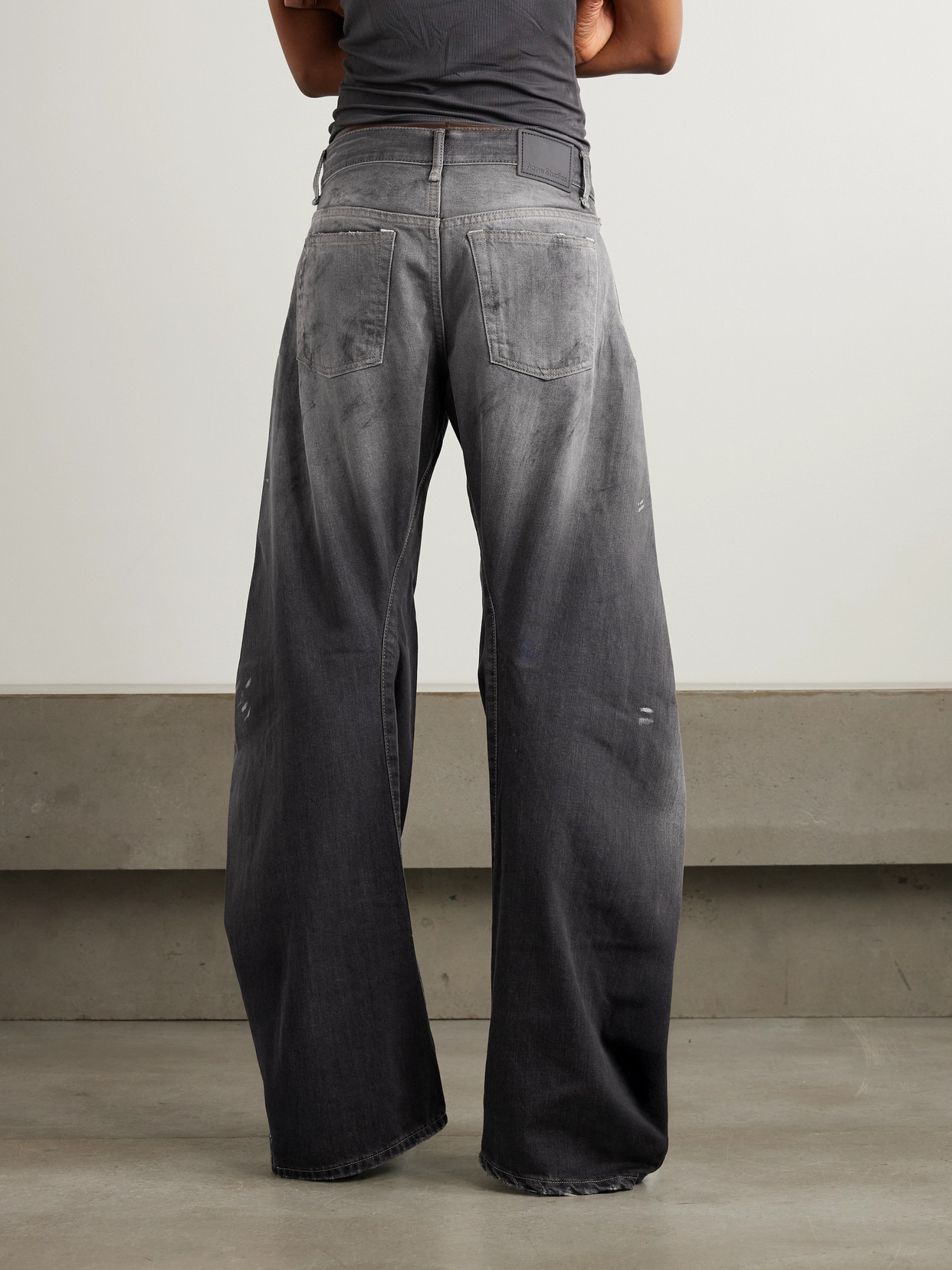 2006 Paint-splattered Low-rise Barrel-leg Jeans - 3