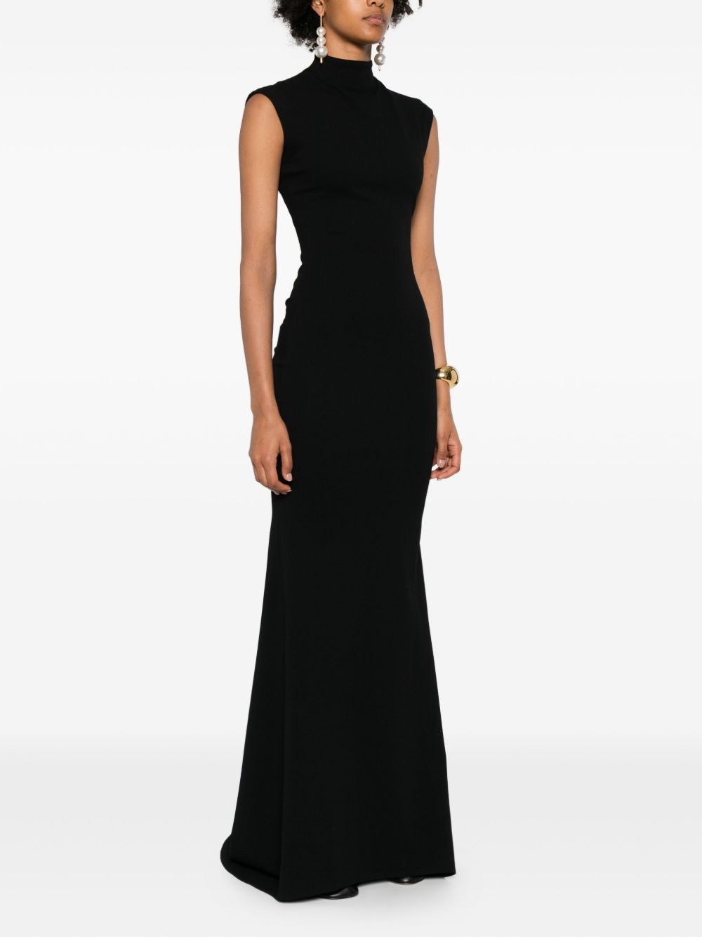 high-neck maxi dress - 3