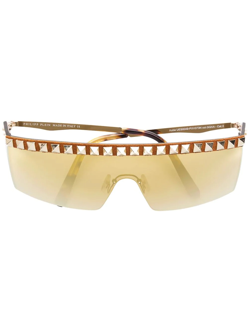 visor-style studded sunglasses - 1