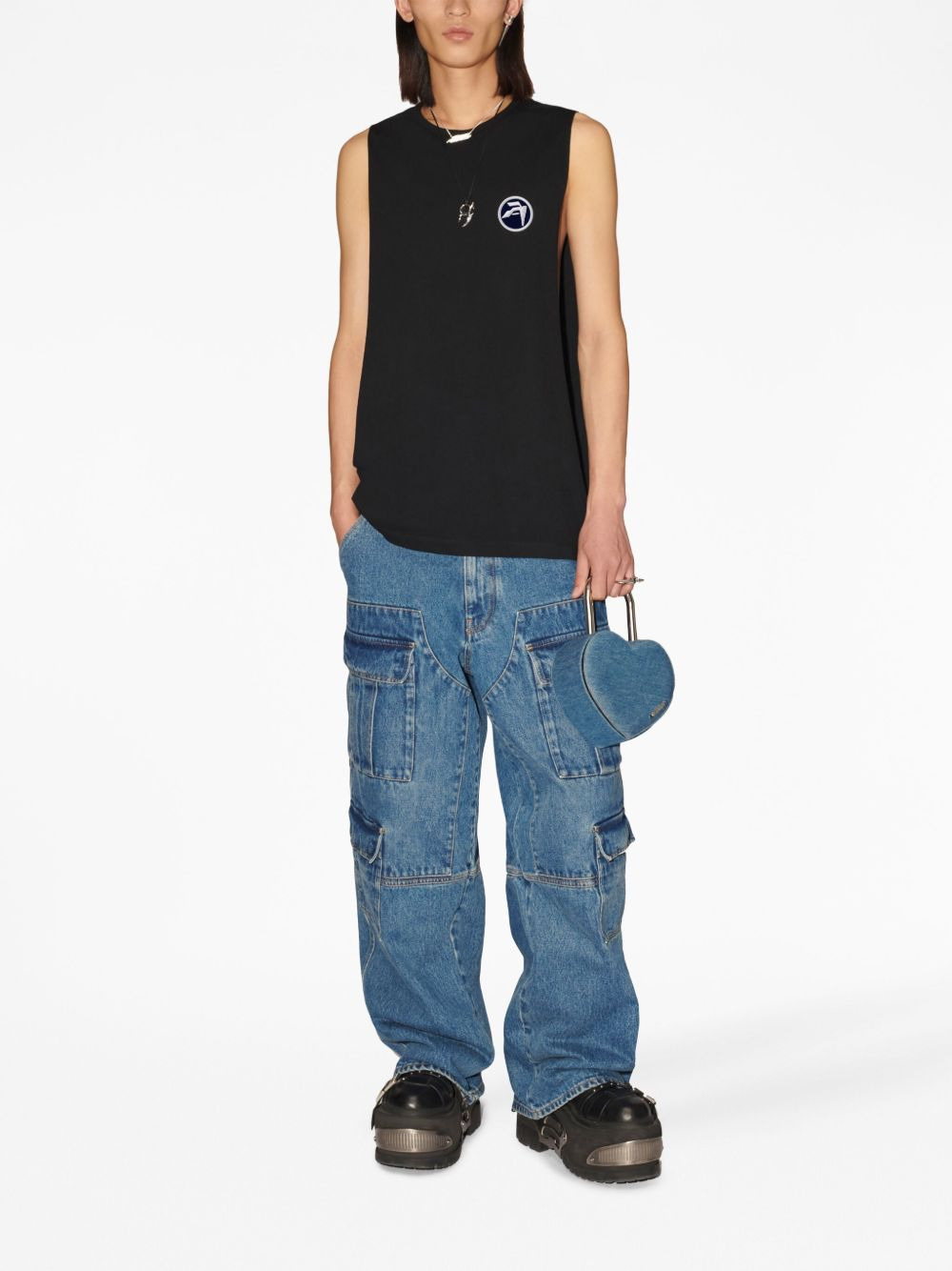 logo-patch vest - 2