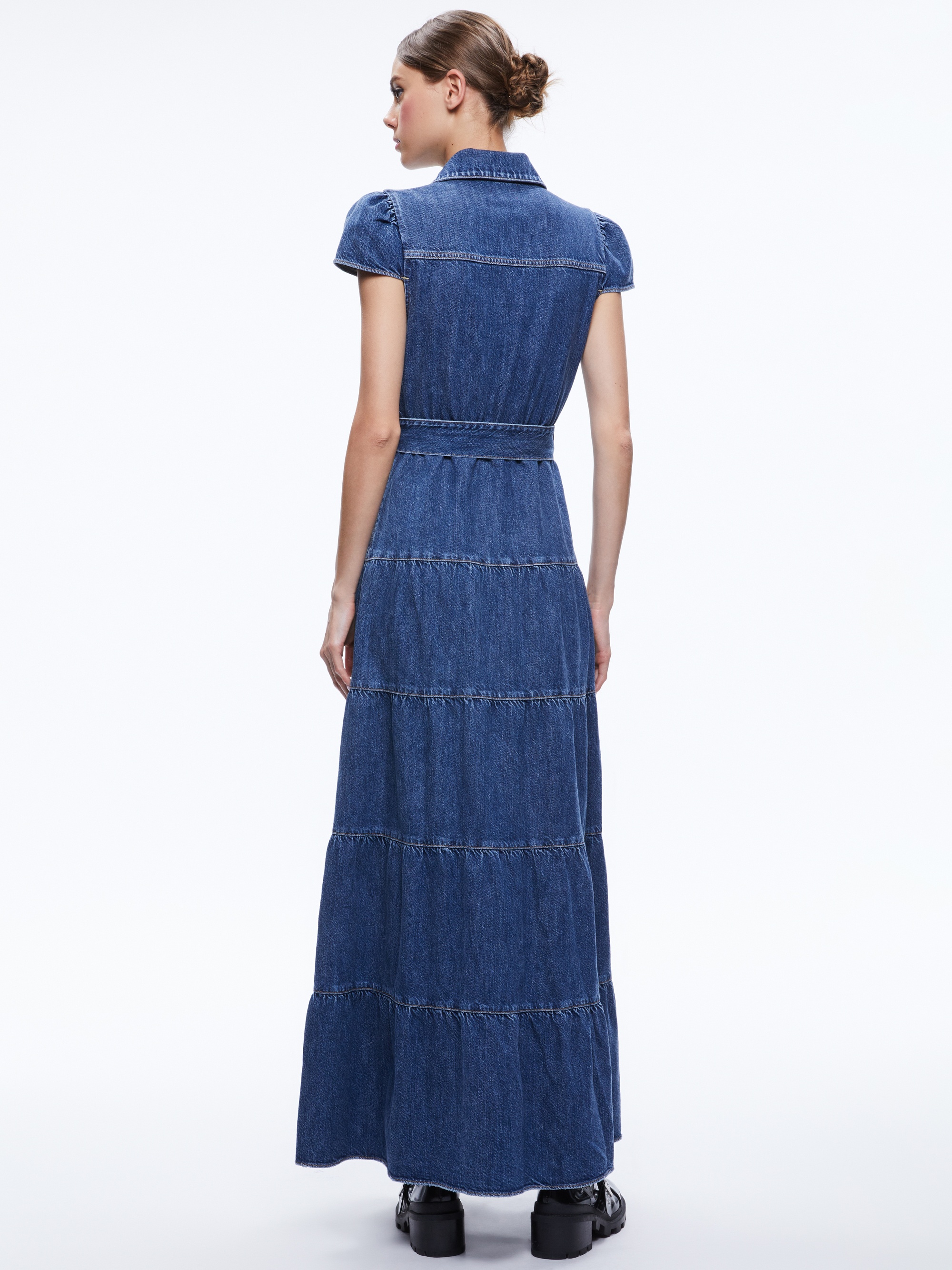 Alice + Olivia MIRANDA MAXI DENIM DRESS | REVERSIBLE
