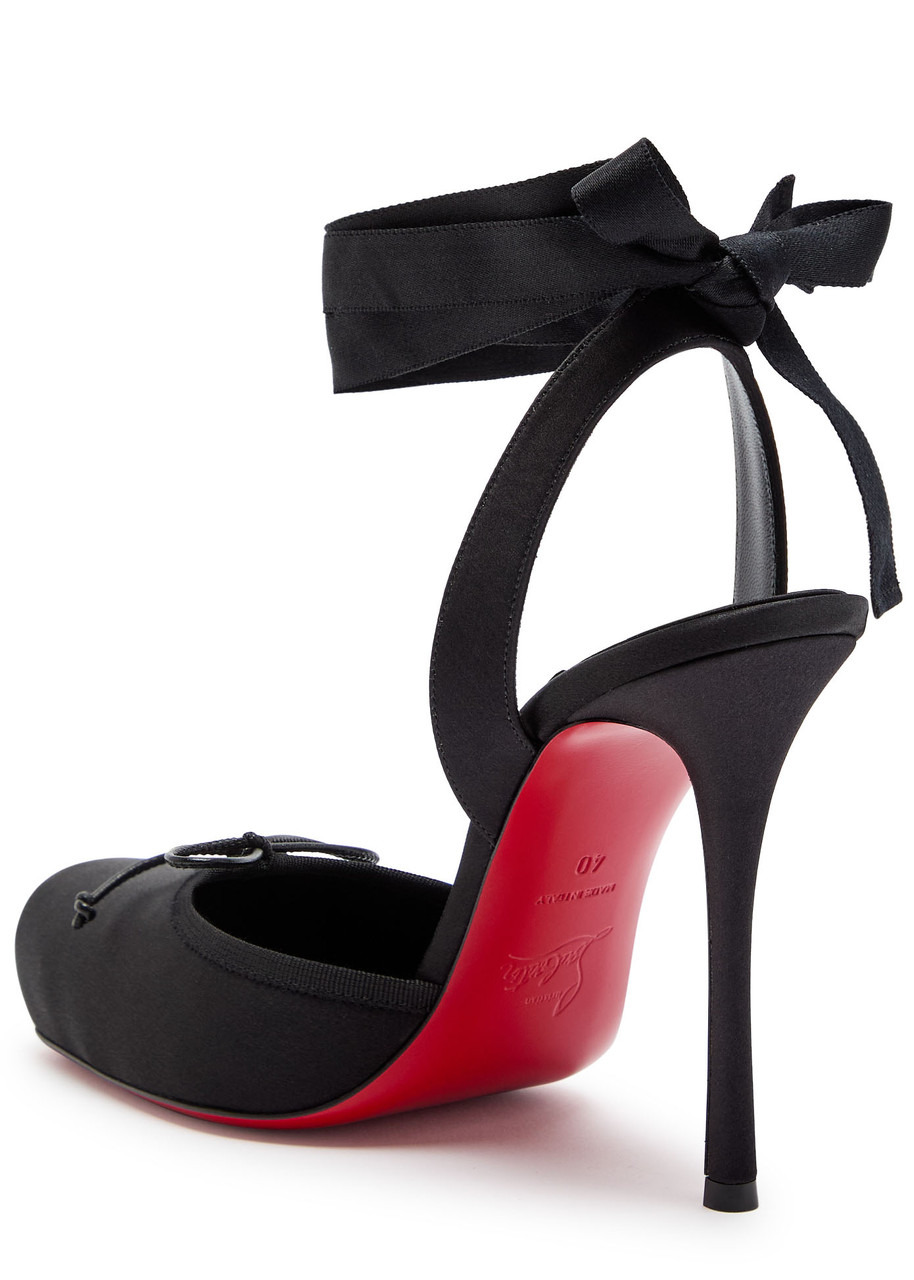 Christian Louboutin Cassia Lace Up 100 Satin Pumps - 2
