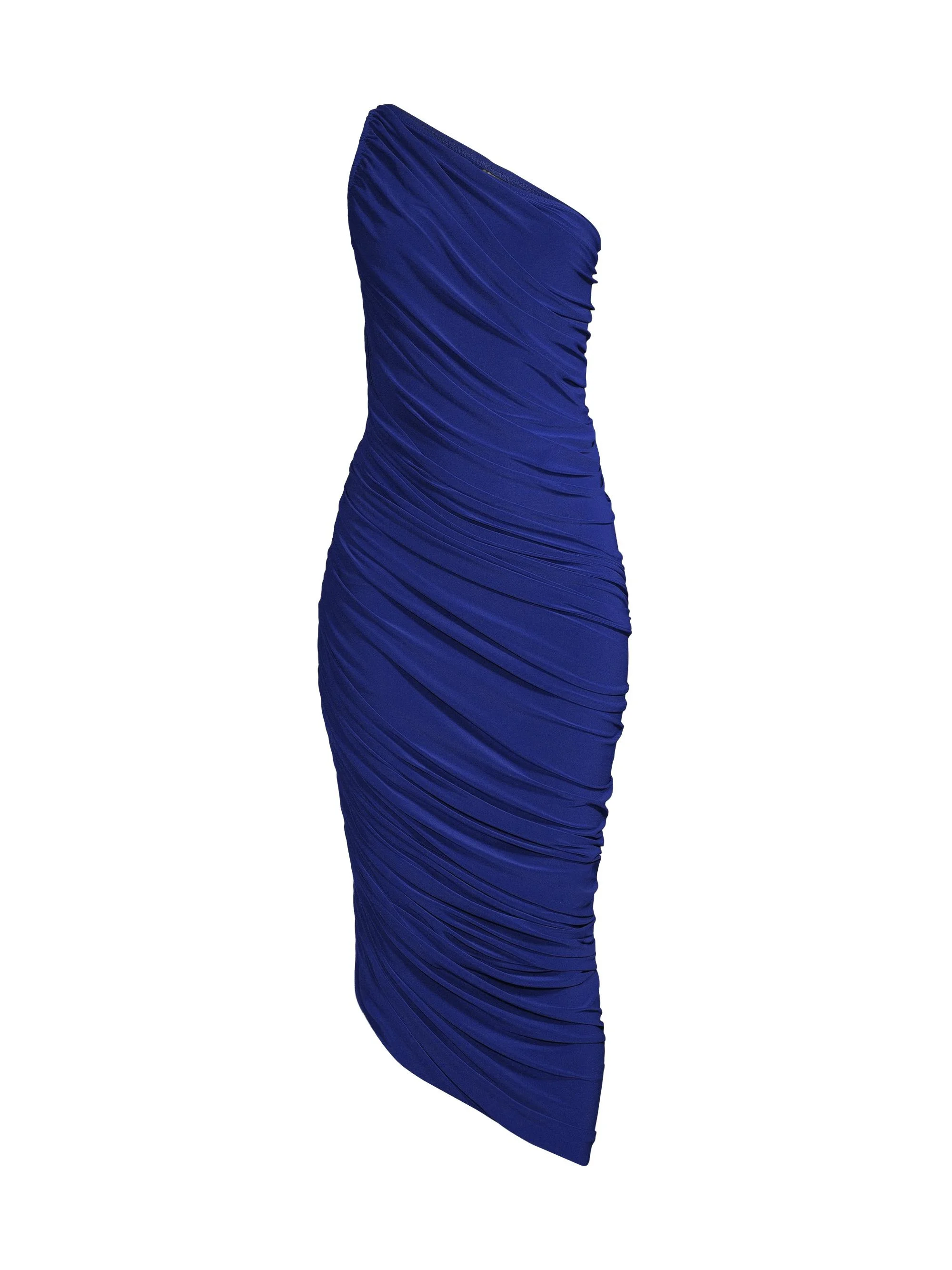 Women's Diana Ruched One-Shoulder Gown - Dark Blue - 1
