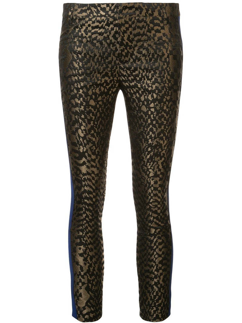 jacquard contrast stripe trousers 1