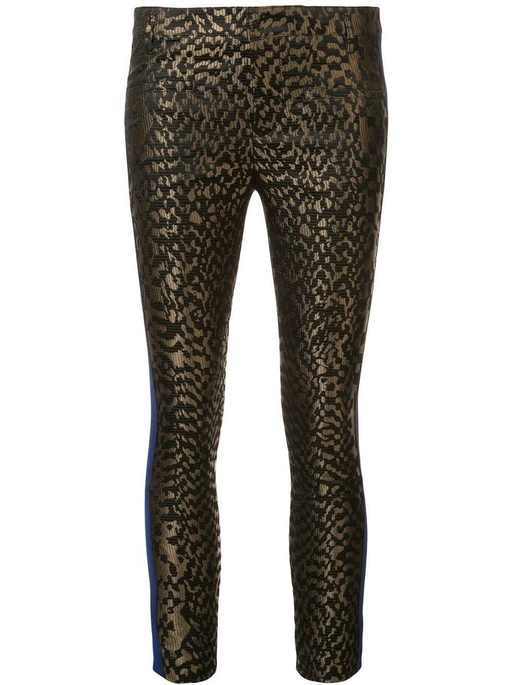 jacquard contrast stripe trousers - 1