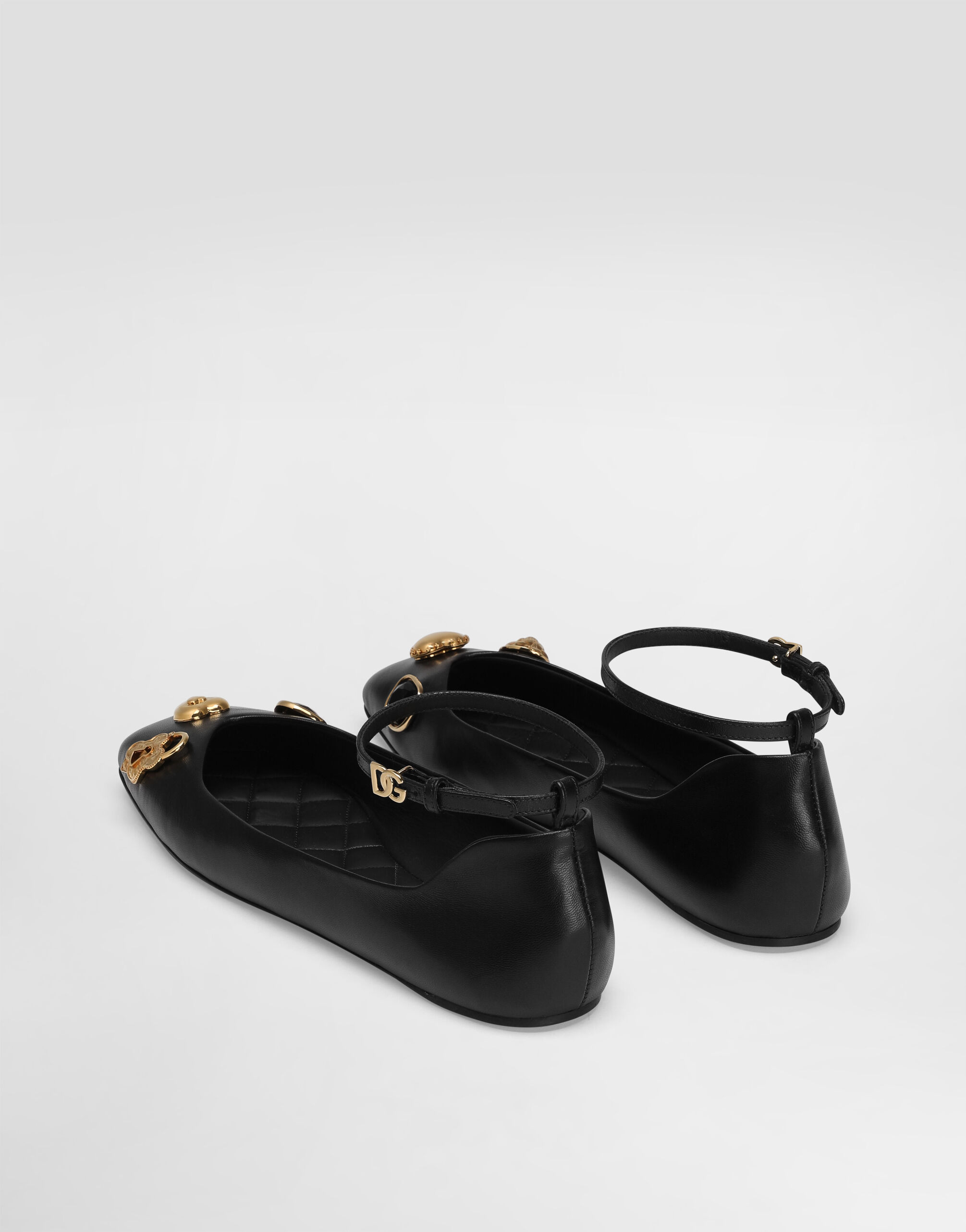 Leather ballet flats with embroidery - 3