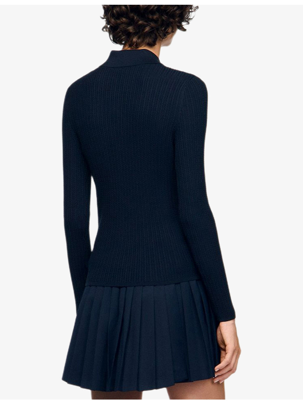 Long-Sleeved Polo-Collar Knitted Jumper - 4