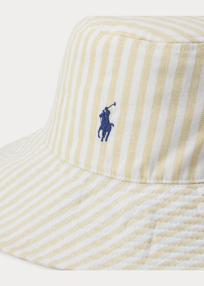 Striped Linen Sun Hat 3