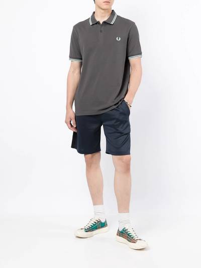 Fred Perry embroidered-logo short-sleeved polo shirt outlook