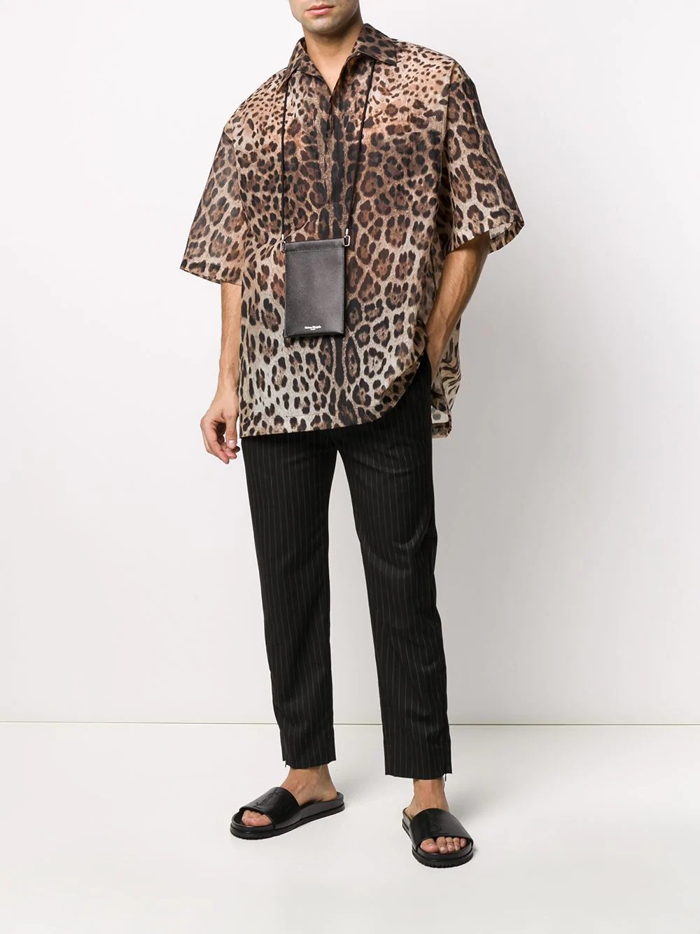 leopard print bowling shirt - 2