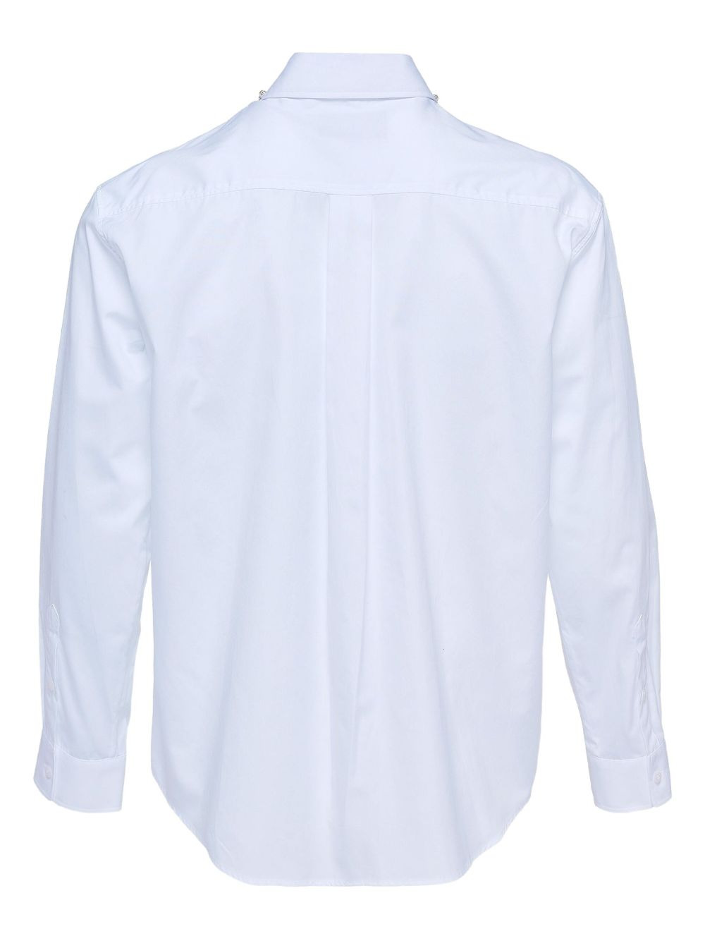 pearl-embellished collar shirt - 2