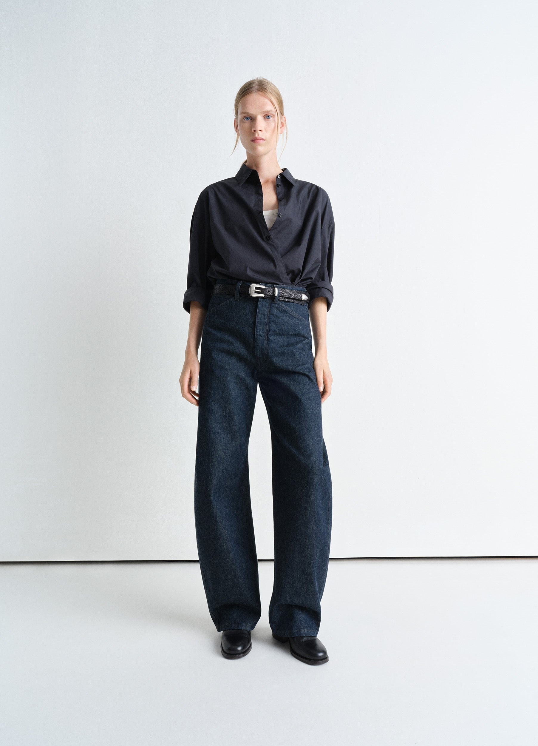 HIGH WAISTED CURVED PANTS - 2