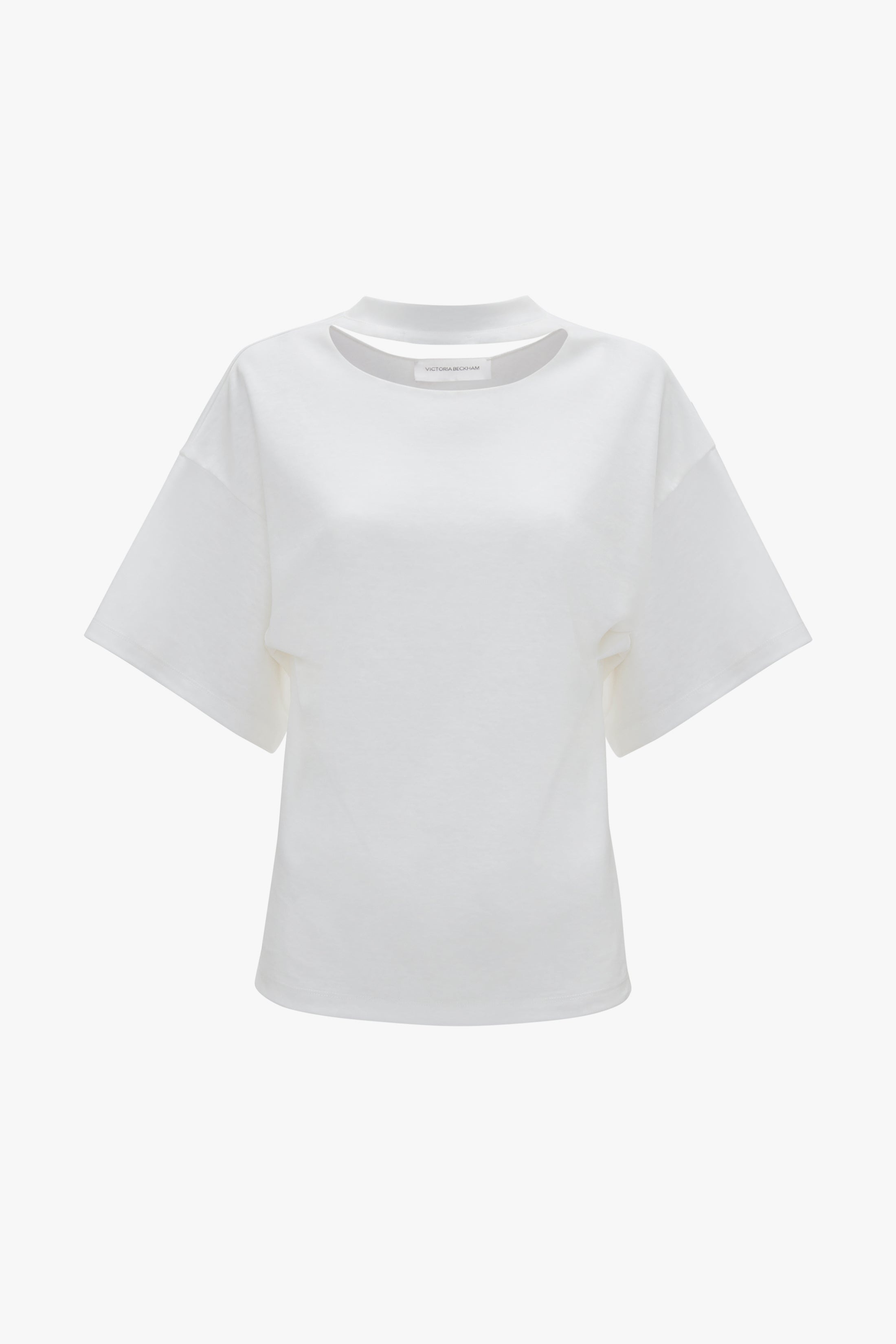 Bonded Jersey Tee In White - 1