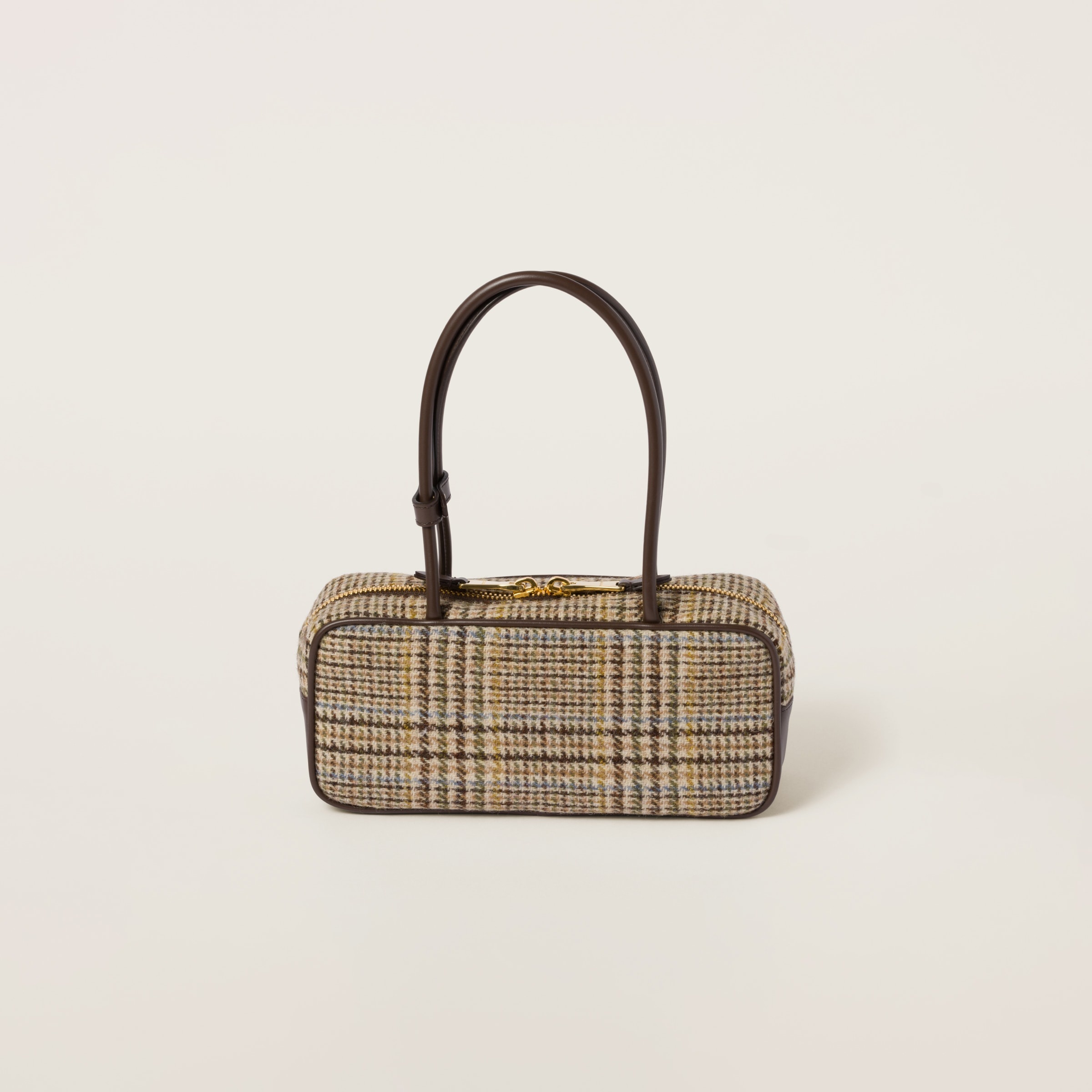 Beau top-handle tratan bag with leather details - 4