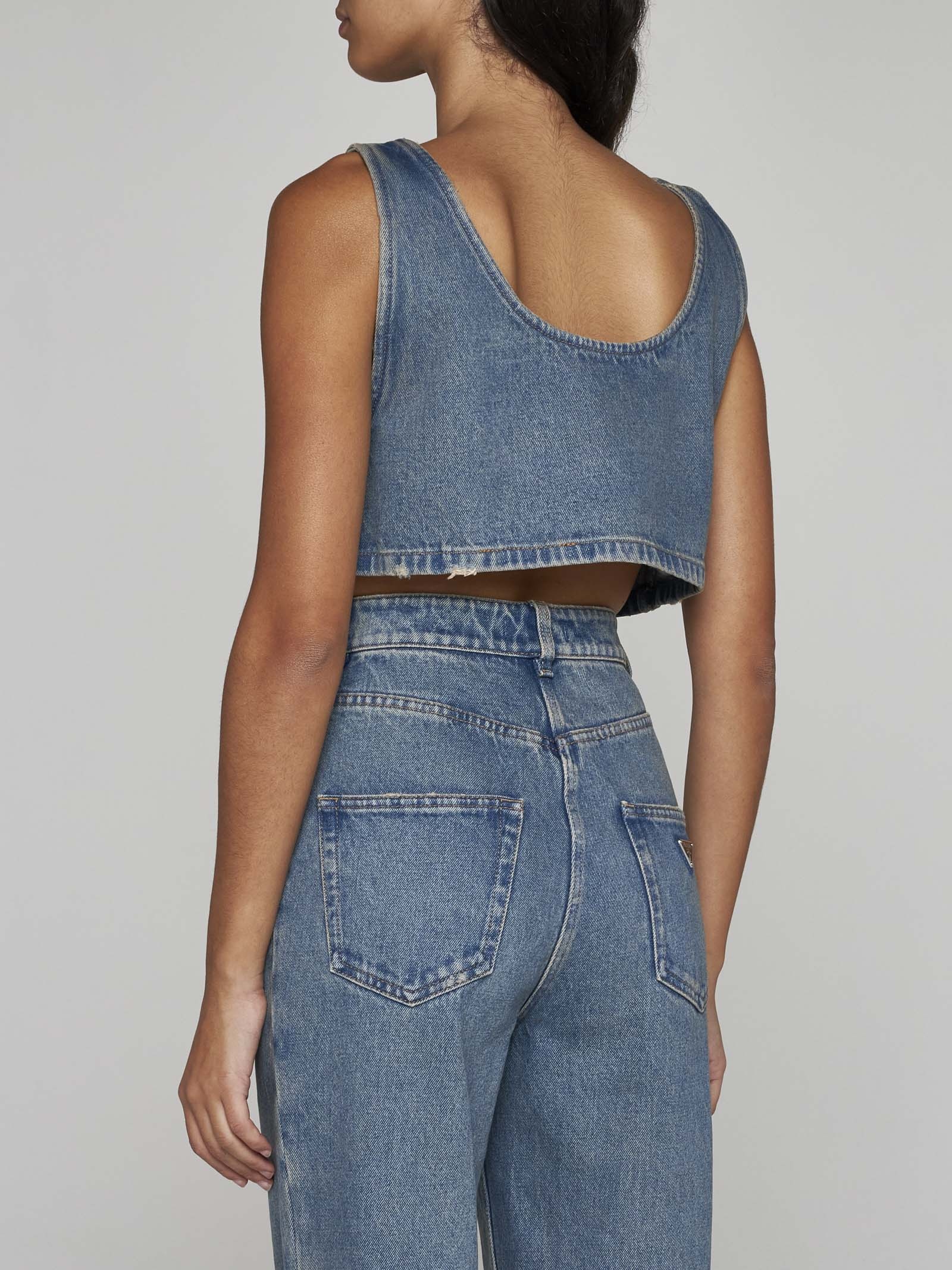 Prada Denim cropped top | danielloboutique | REVERSIBLE