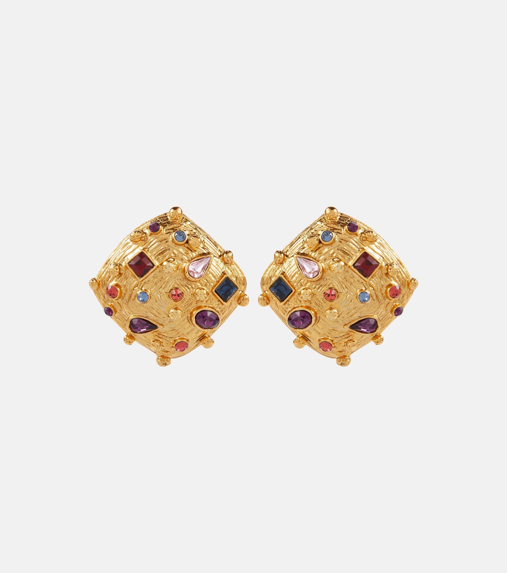 Deon embellished gold-plated earrings - 1