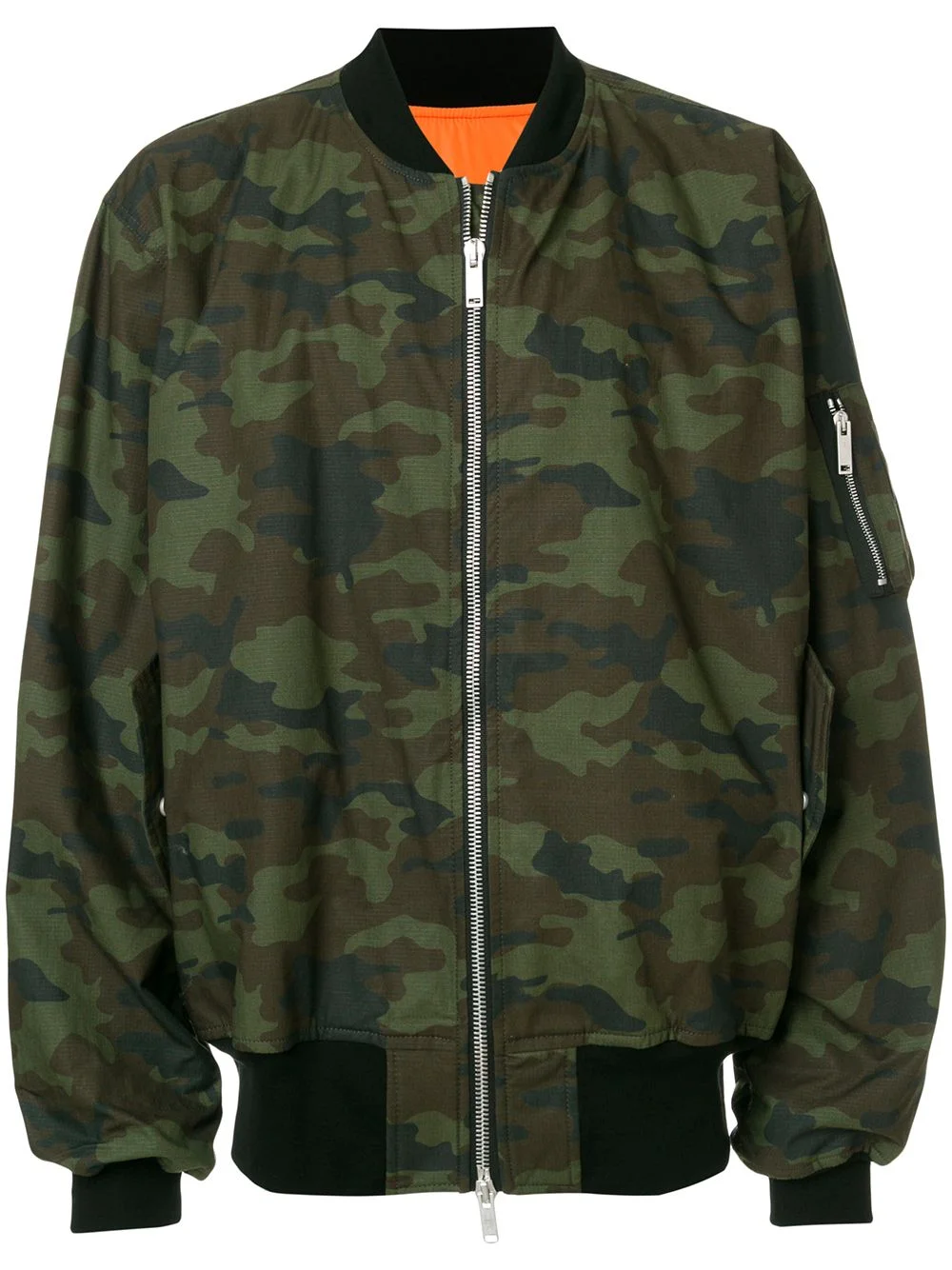 camouflage print bomber jacket - 1