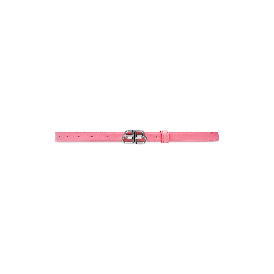 Women's Bb Thin Belt in Pink - 1
