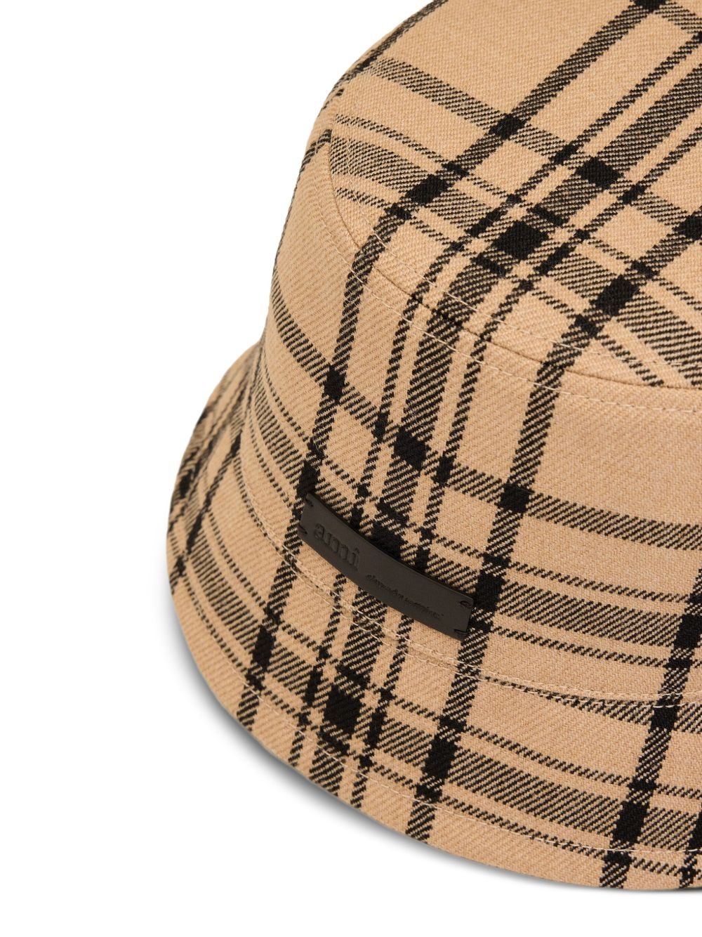 checked wool bucket hat - 3