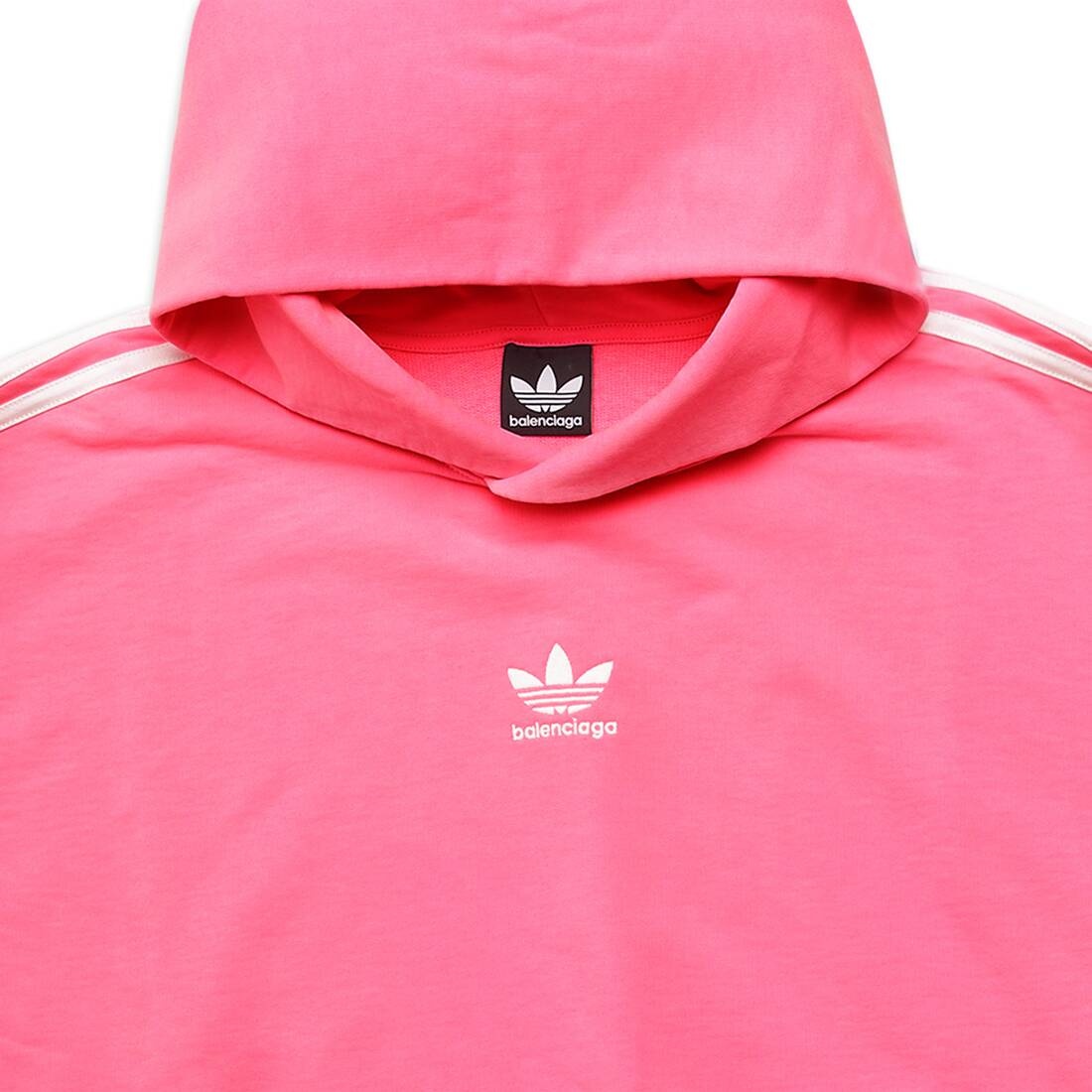 Women's Balenciaga / Adidas No Rib Hoodie Medium Fit  in Neon Pink - 3