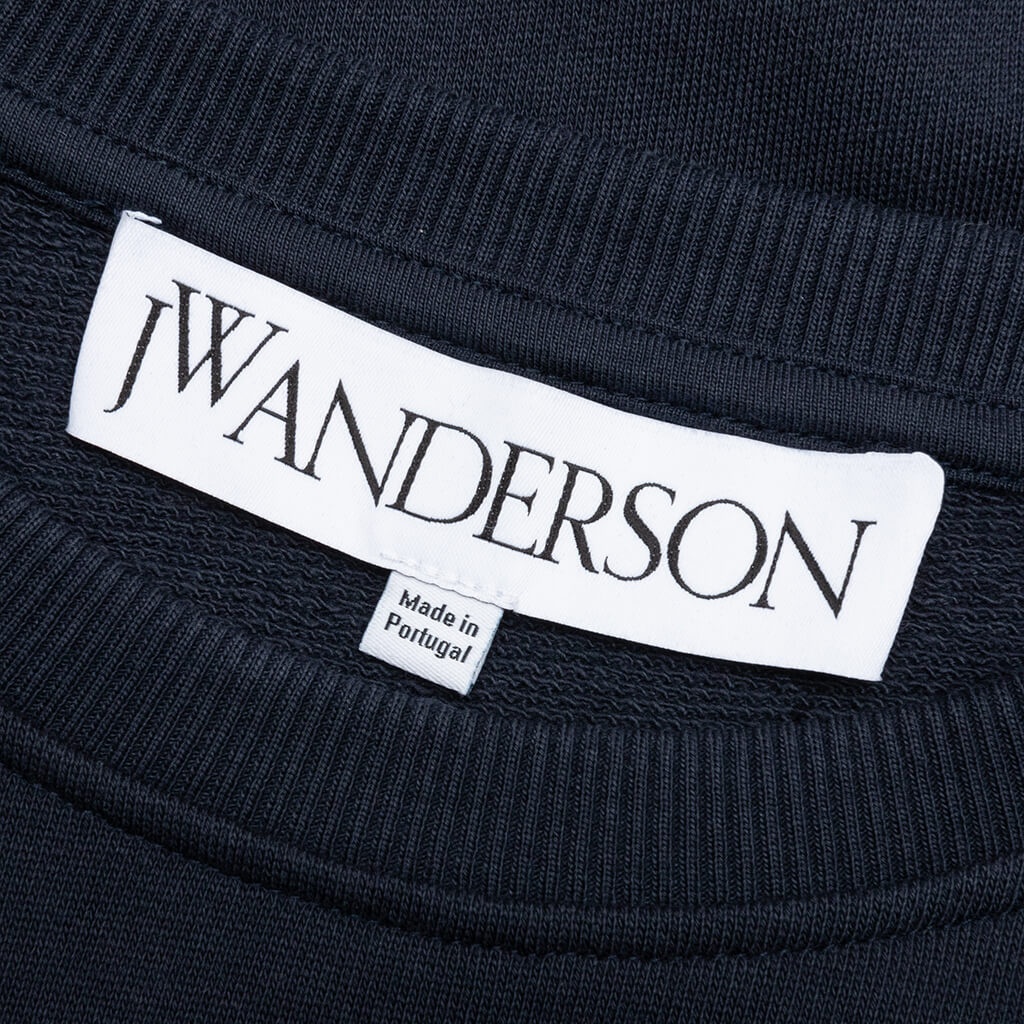 LOGO EMBROIDERY SWEATSHIRT - NAVY - 5