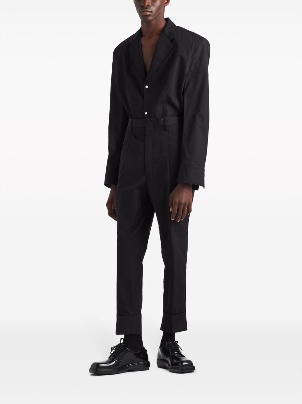 tailored pleated cotton trousers - 2