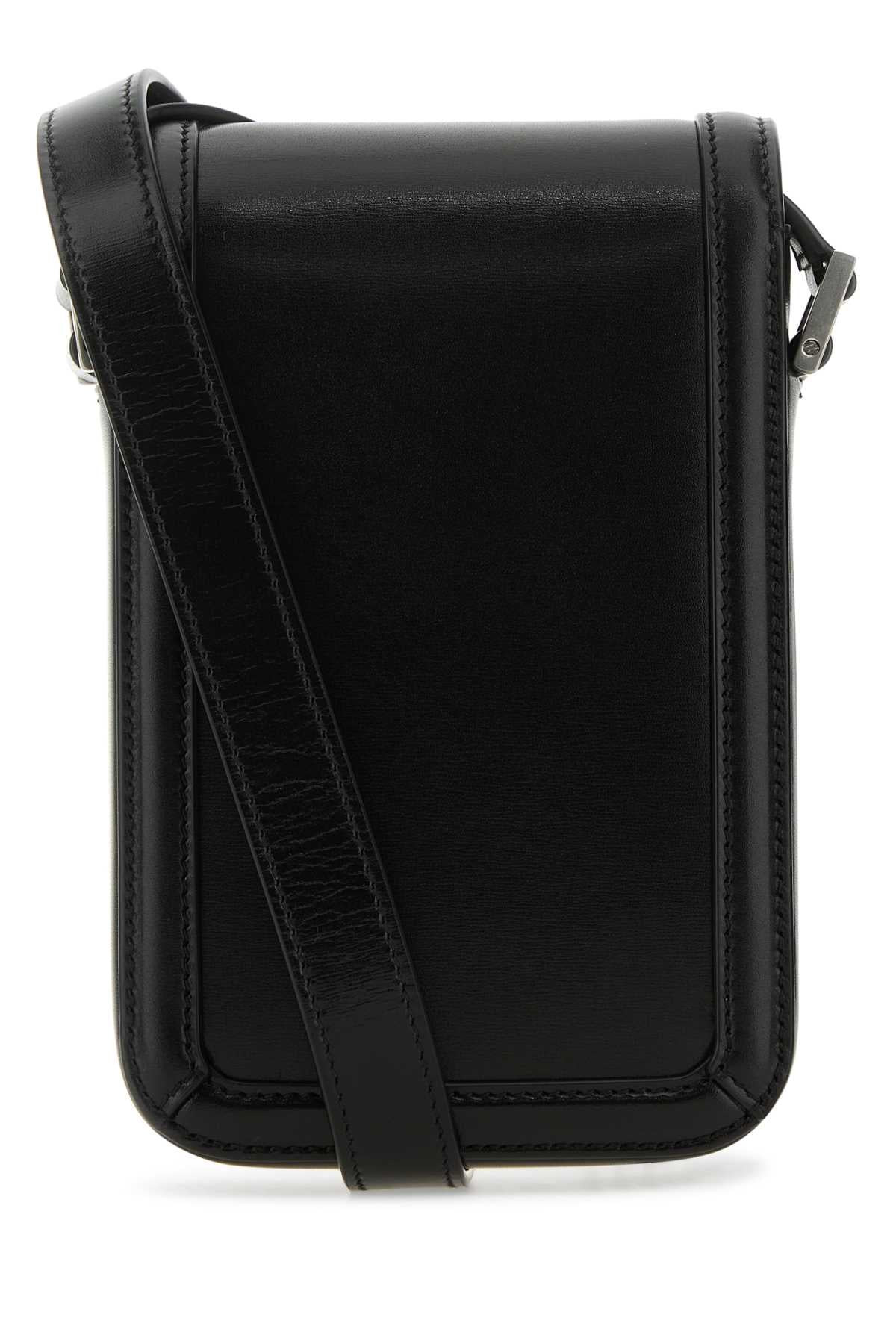 Saint Laurent Men Black Leather Phone Case - 3