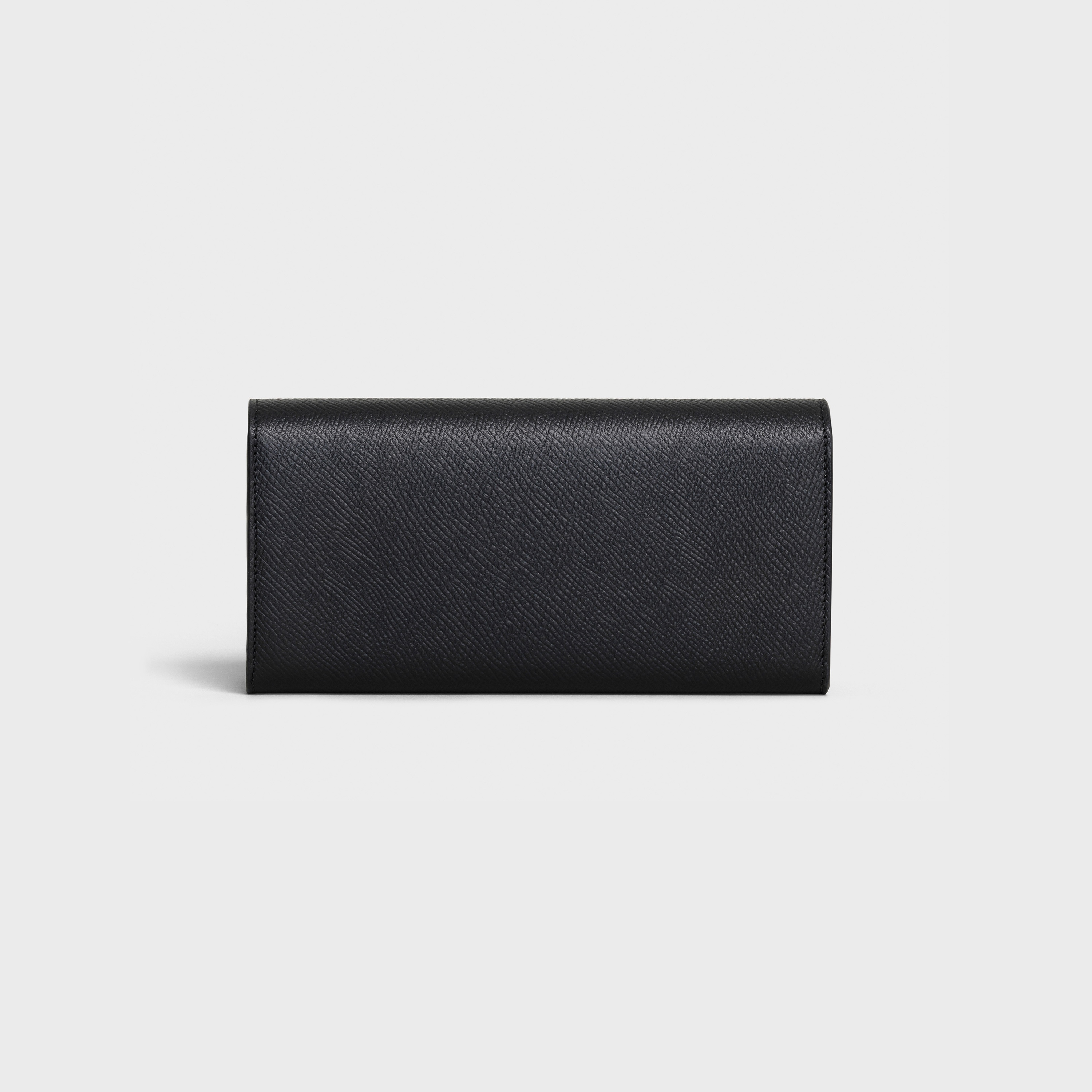 Large flap wallet in Grained calfskin - 3