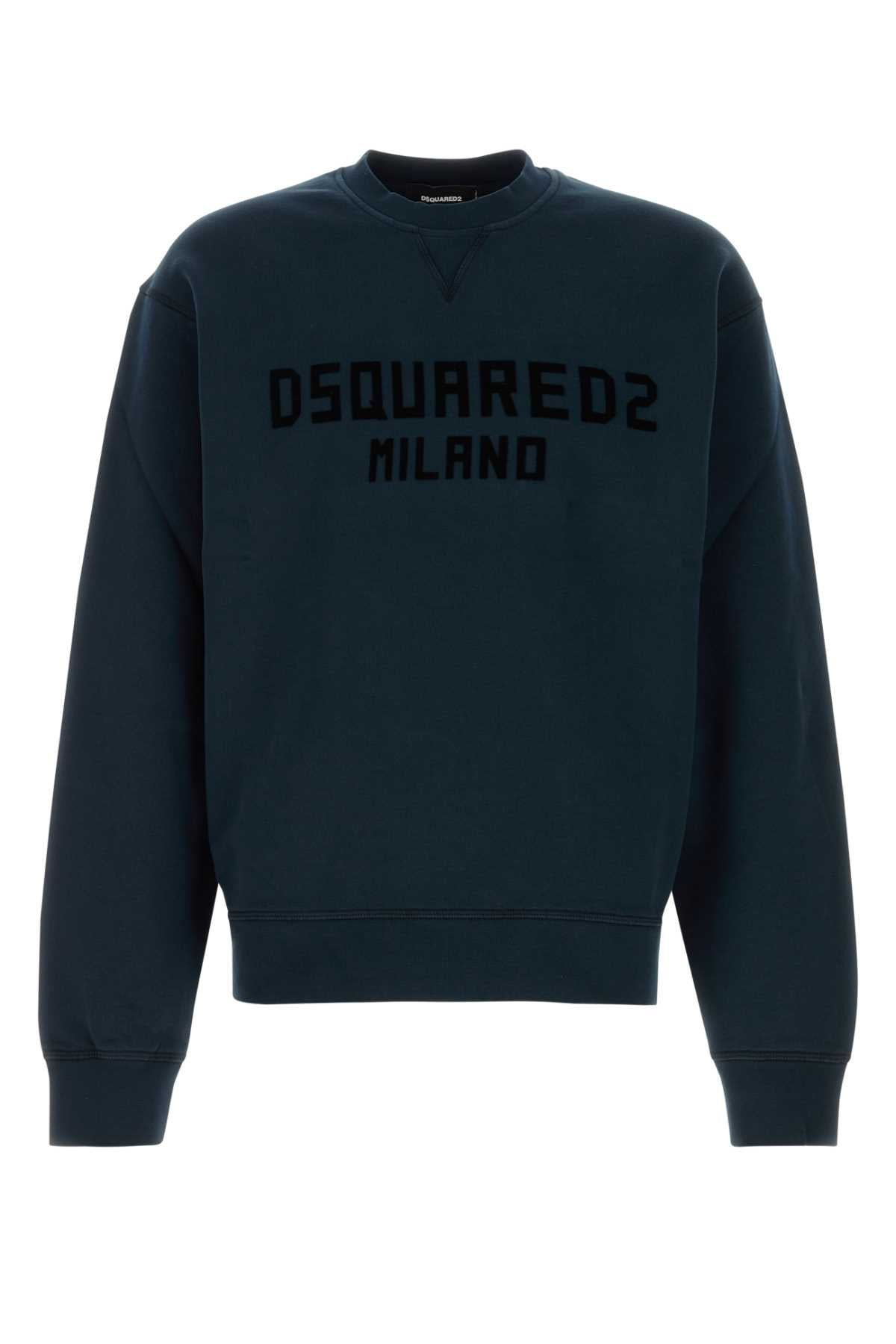 Dsquared Men Midnight Blue Cotton Sweatshirt - 1