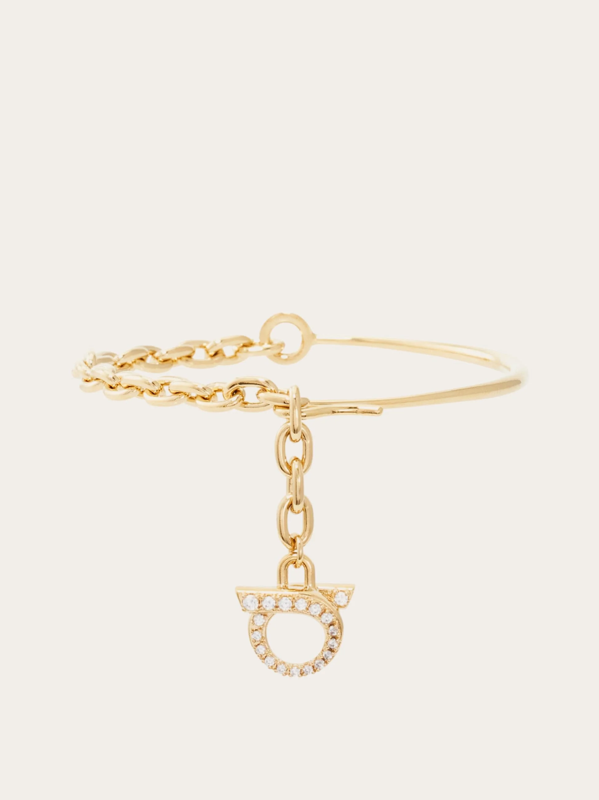 Semi rigid half-chain Gancini bracelet - 1