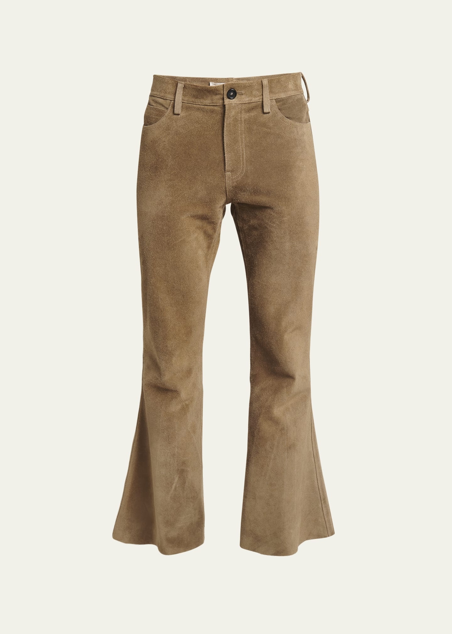 Men's Suede 5-Pocket Flare Pants - 1