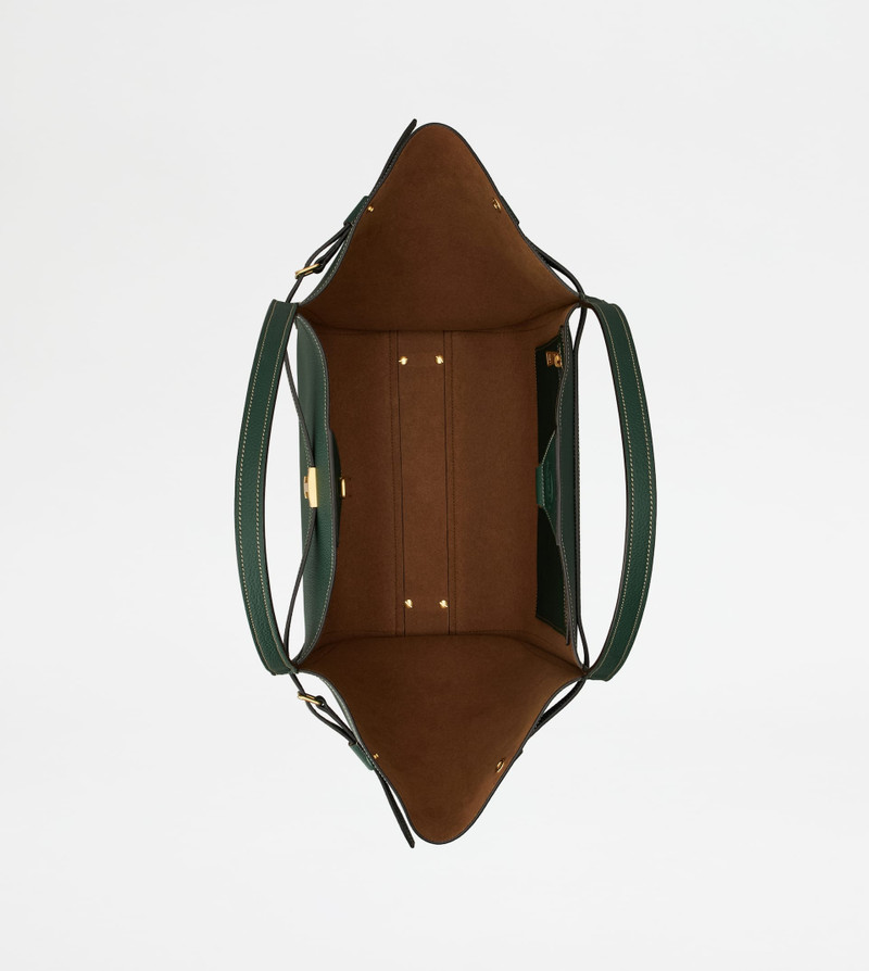 SHOPPING BAG IN LEATHER MEDIUM - GREEN 5