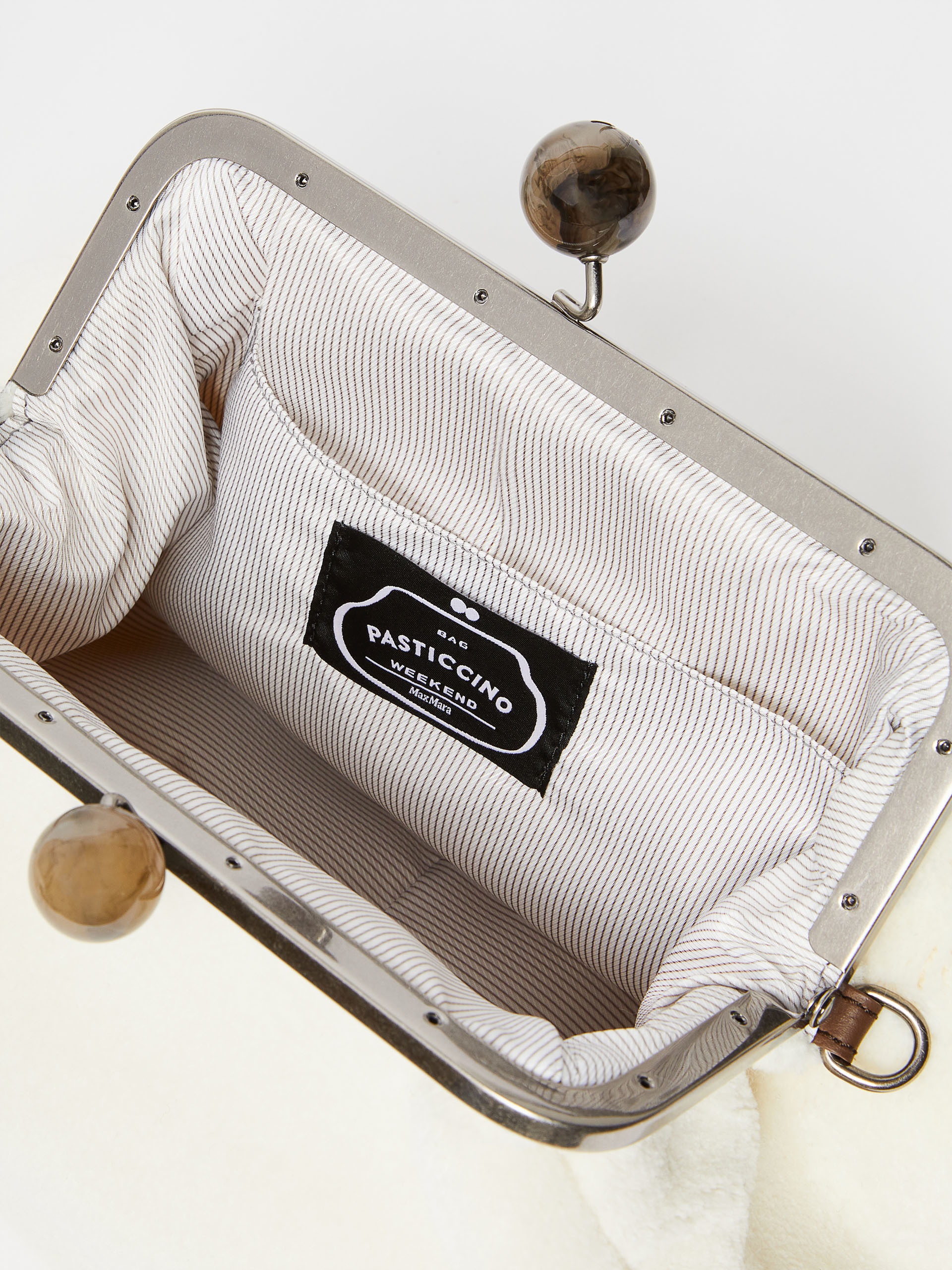 MALIA Medium Pasticcino Bag with long pile fabric - 6