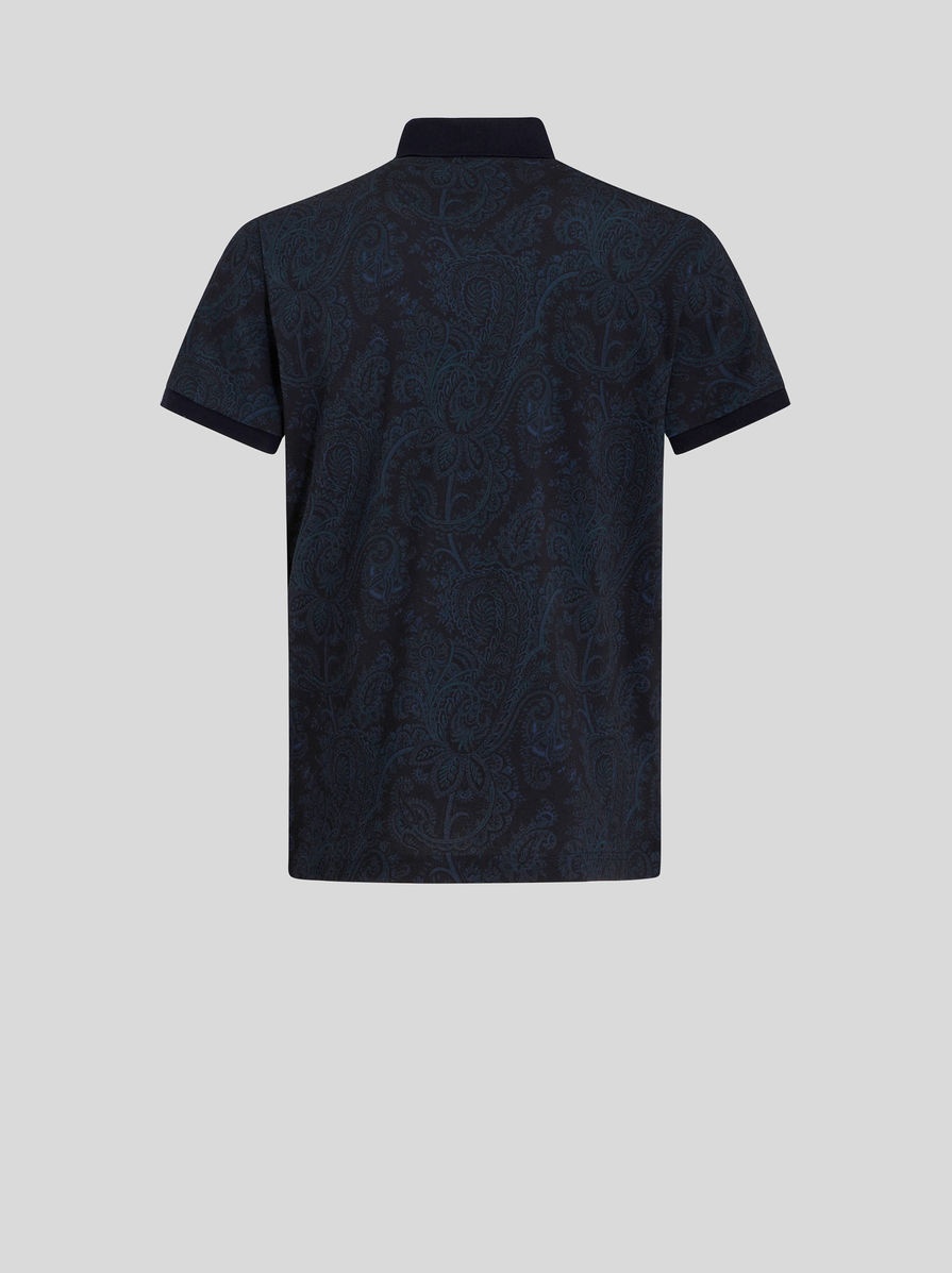 PAISLEY COTTON POLO SHIRT - 5