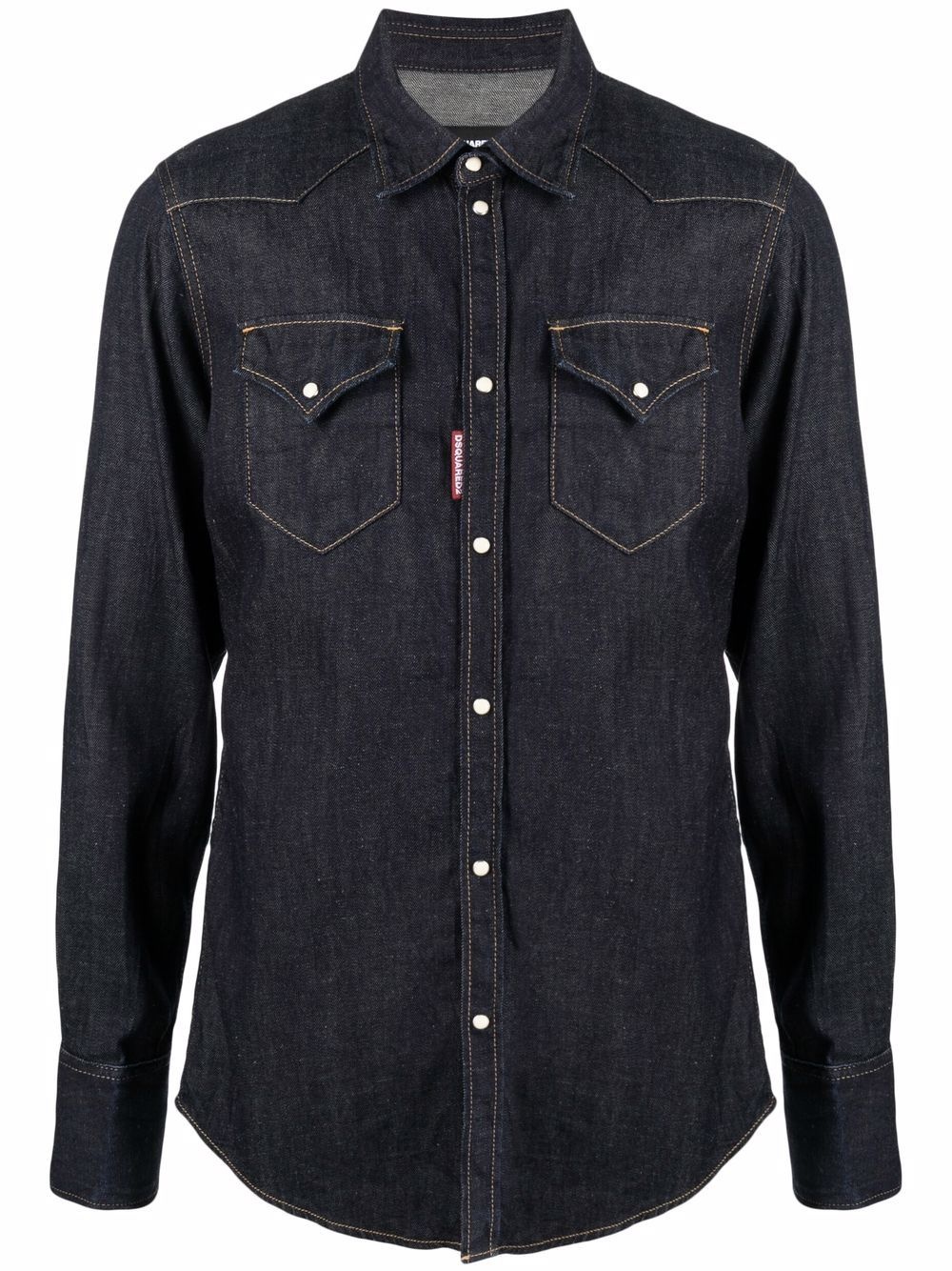 dark-wash denim shirt - 1