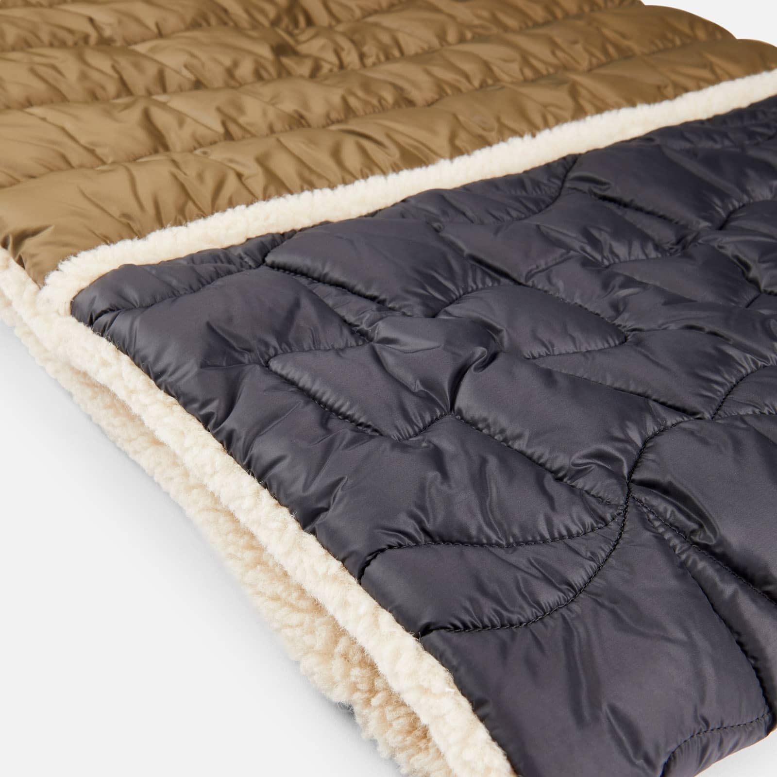 Hogan Quilted Scarf Brown Ivory Black - 4