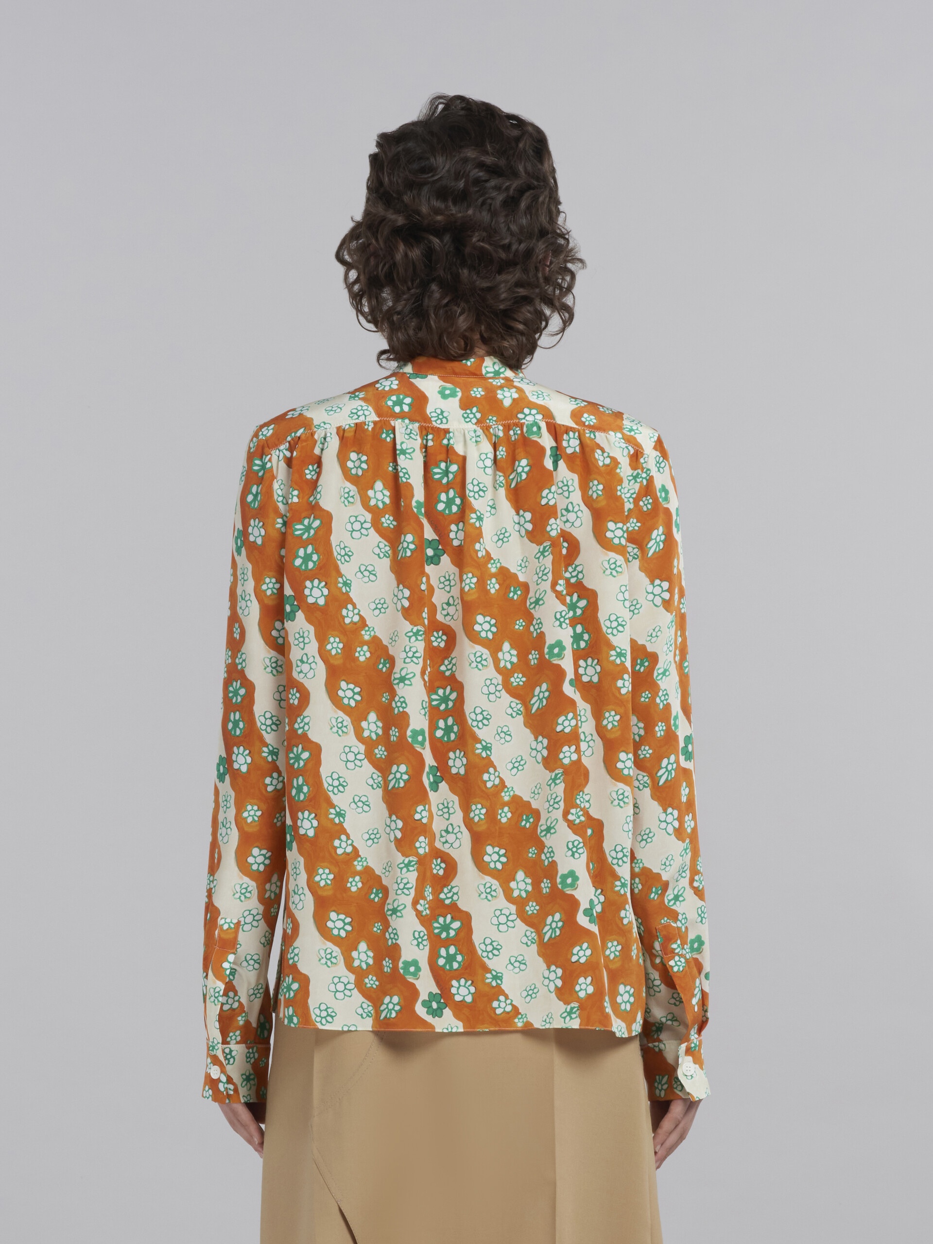 PRINTED SILK BLOUSE - 3