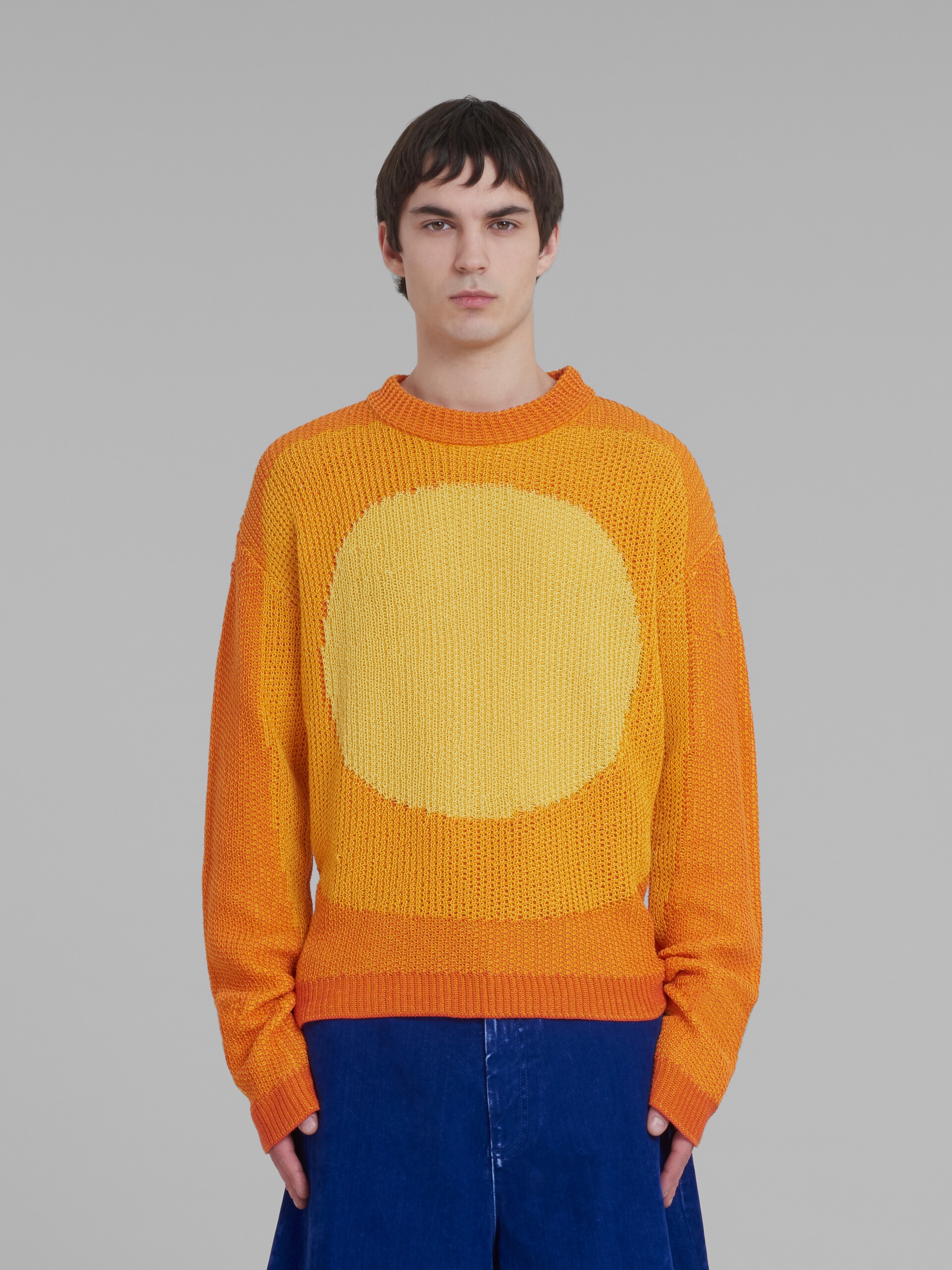 ORANGE JUMPER WITH CIRCLE INLAY - 2