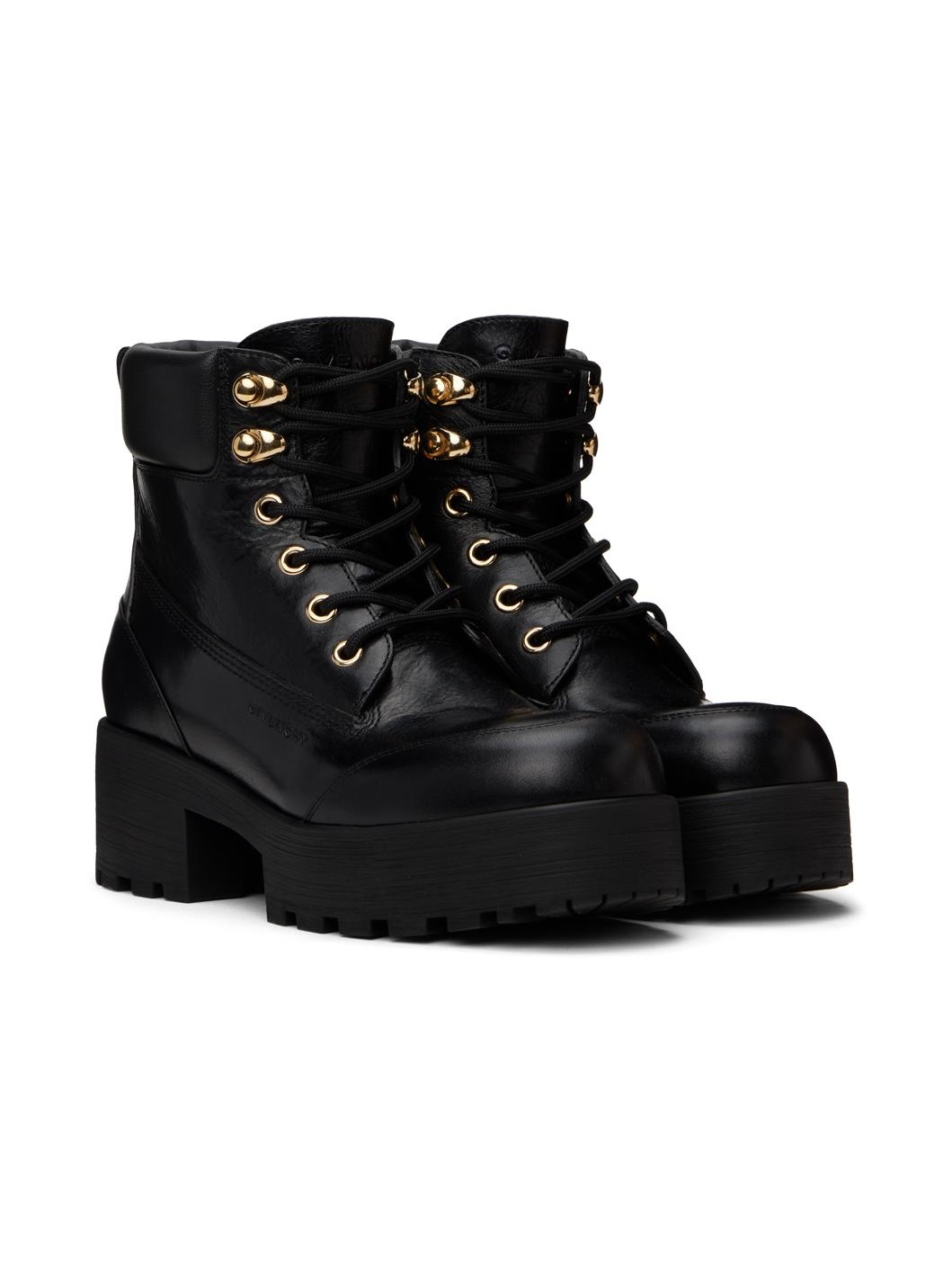 ショートブーツ・ブーティ Givenchy Black Leather Trekker Ankle Boots GIVENCHY Trekker leather ankle boots | NET-A-PORTER