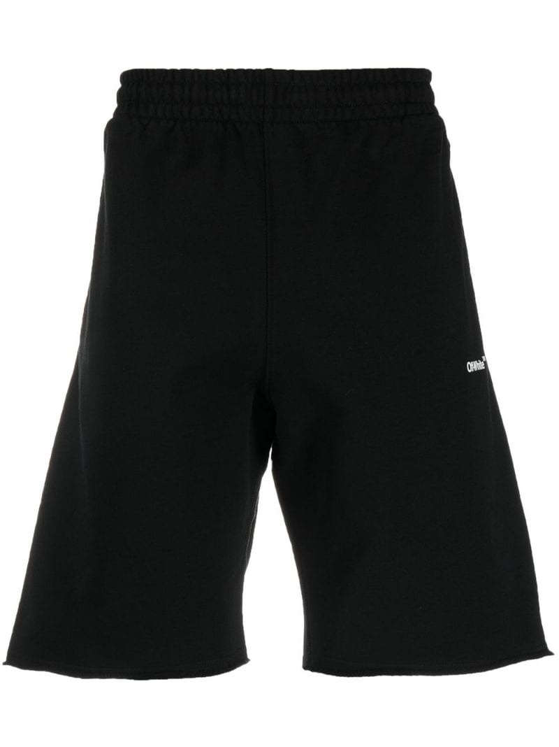 Arrows-print cotton track shorts - 1