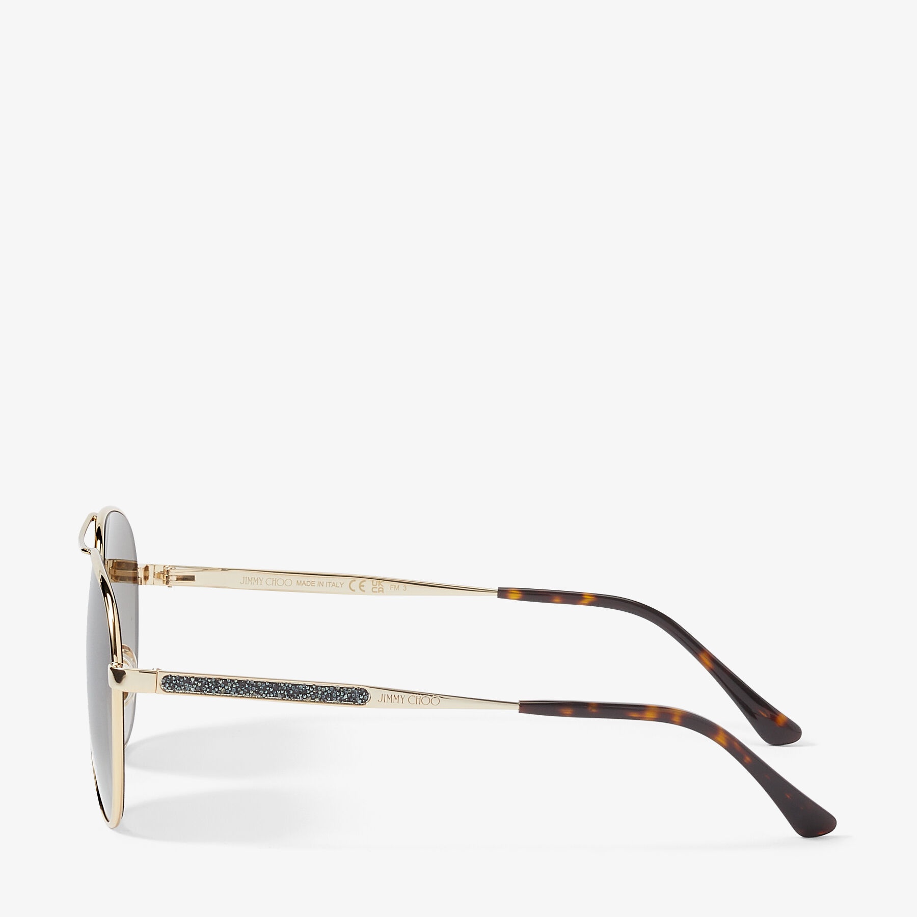 Jimena
Rose Gold and Havana Aviator Sunglasses with Swarovski Crystals - 2