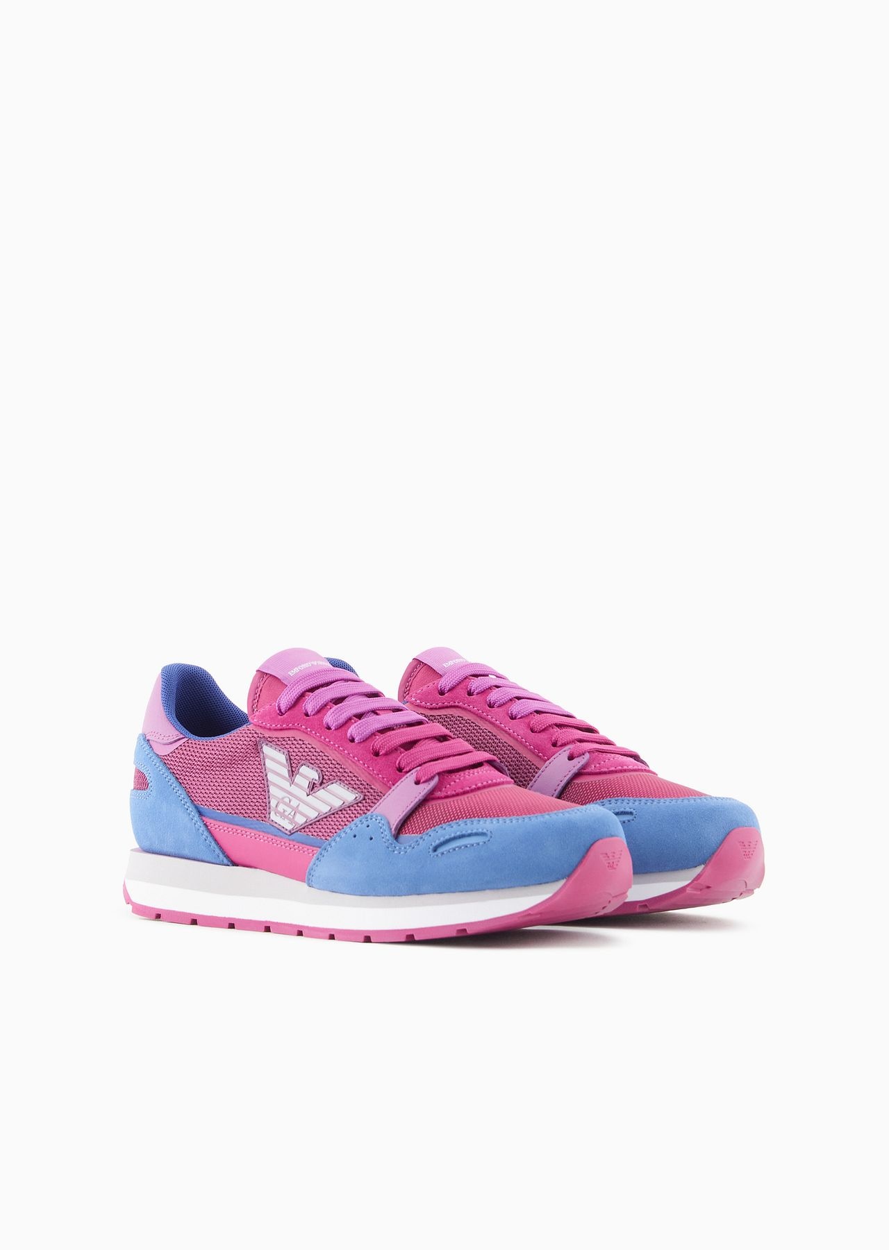 Mesh sneakers with suede details and eagle patch - 2