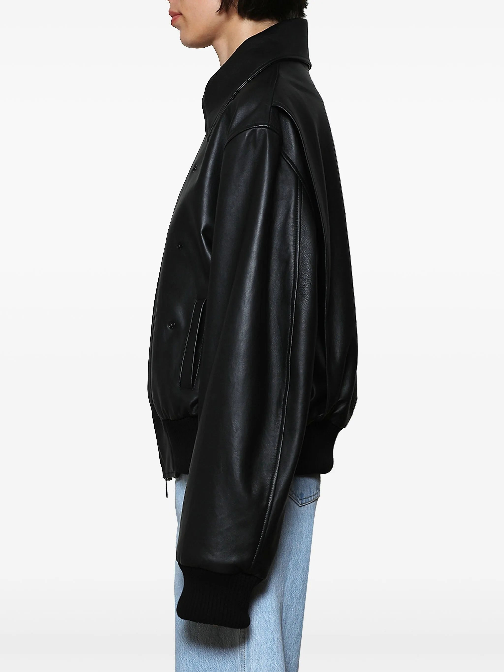 Christopher Esber Leather Bomber Jacket - 5