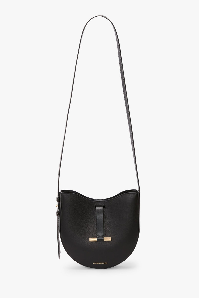Dia Crossbody Bag In Black Smooth Leather 1