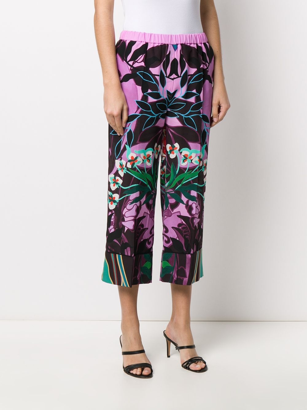 Mirrored Orchid print culottes - 3
