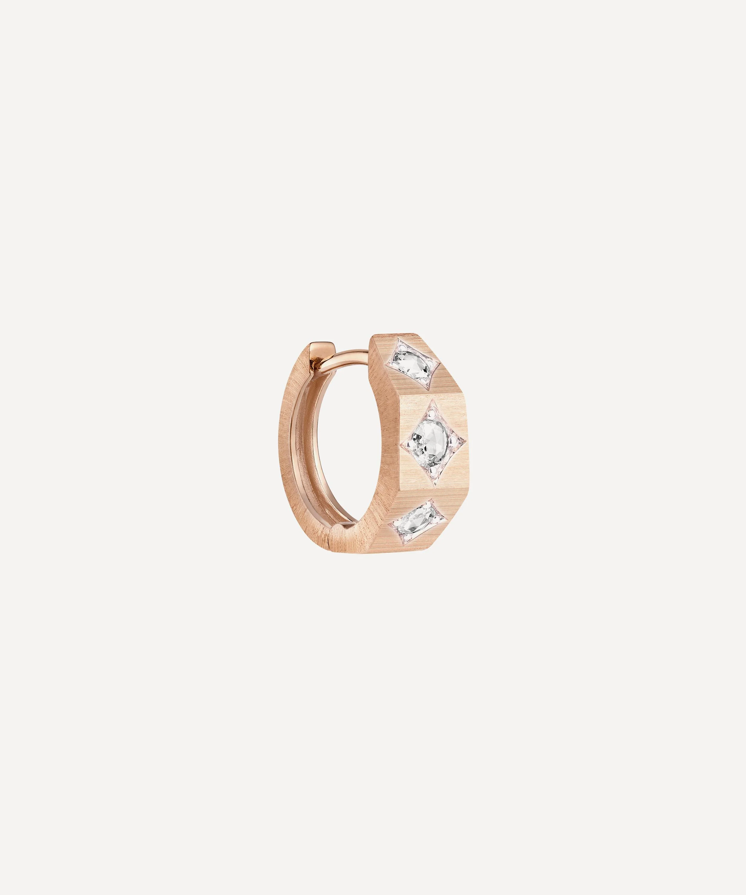 18ct Rose Gold Coco Pink Diamond PM Ecrou Earring - 1