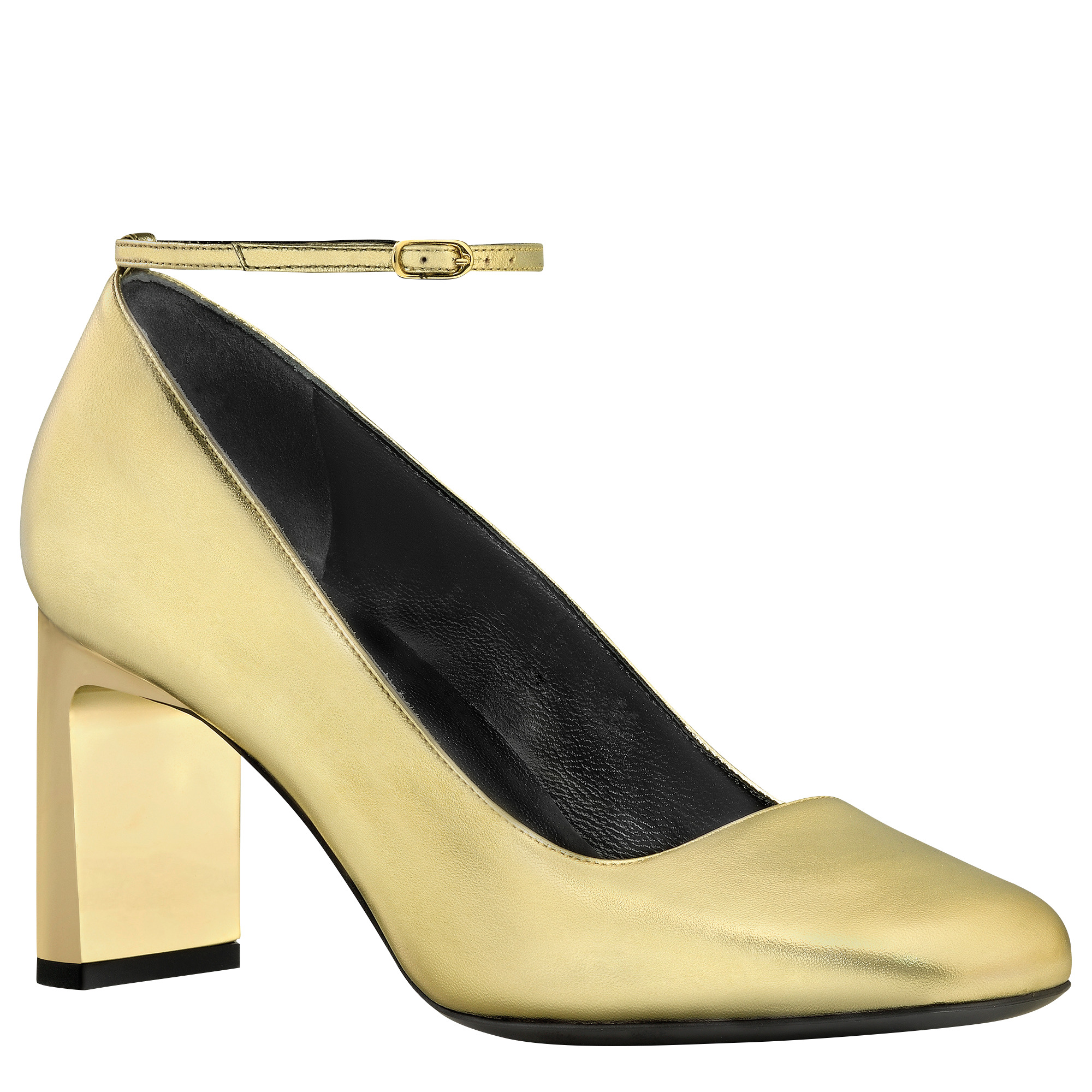 Longchamp Métal Pumps Pale gold - Leather - 3