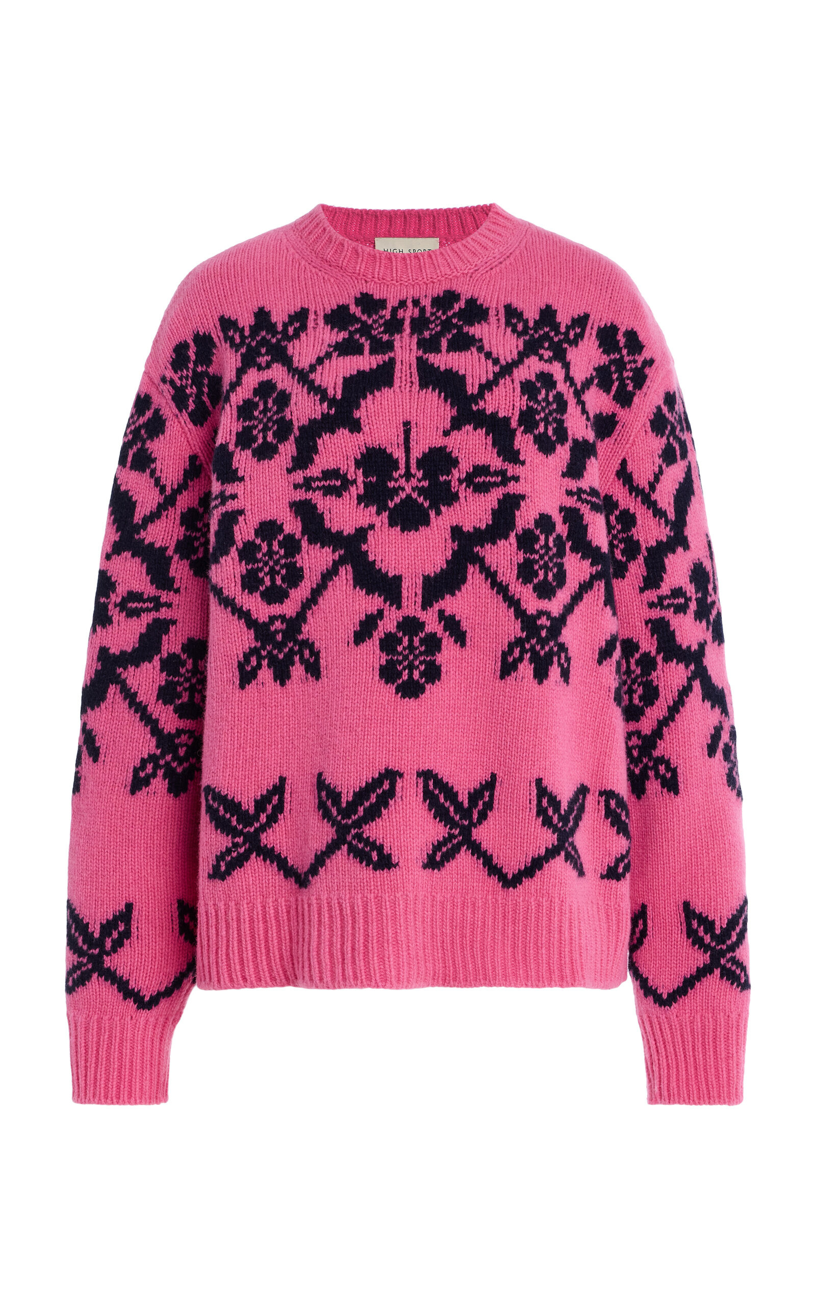 Georgia Fair Isle Wool Sweater pink - 1