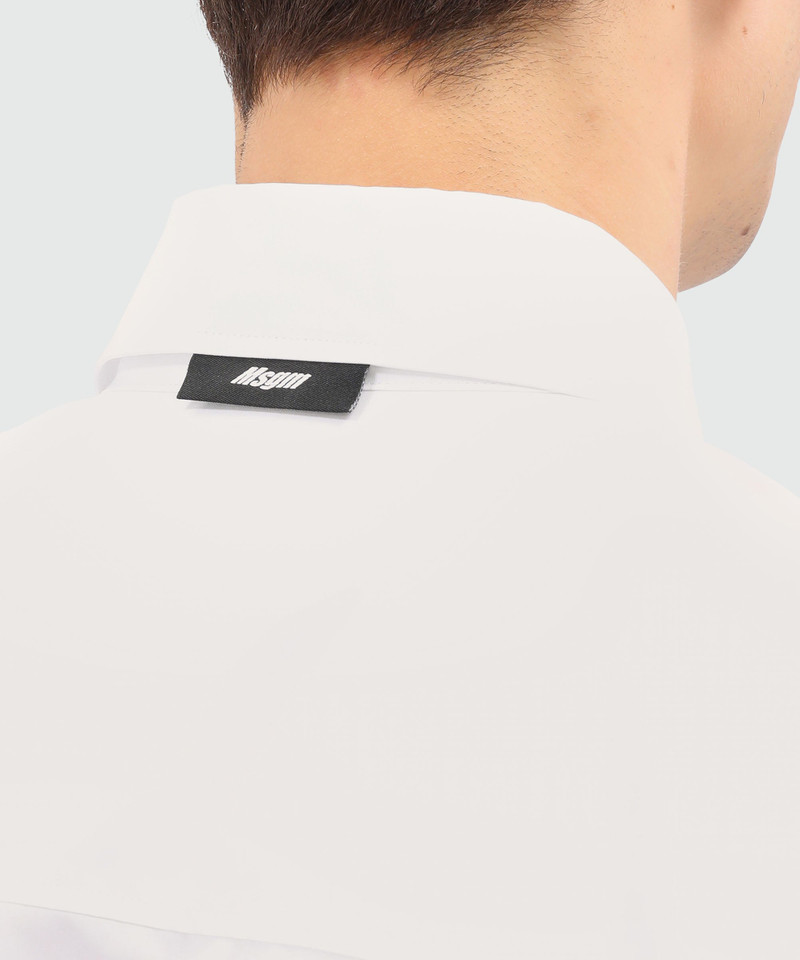 White popline shirt and "TheMwave" embroidery 5