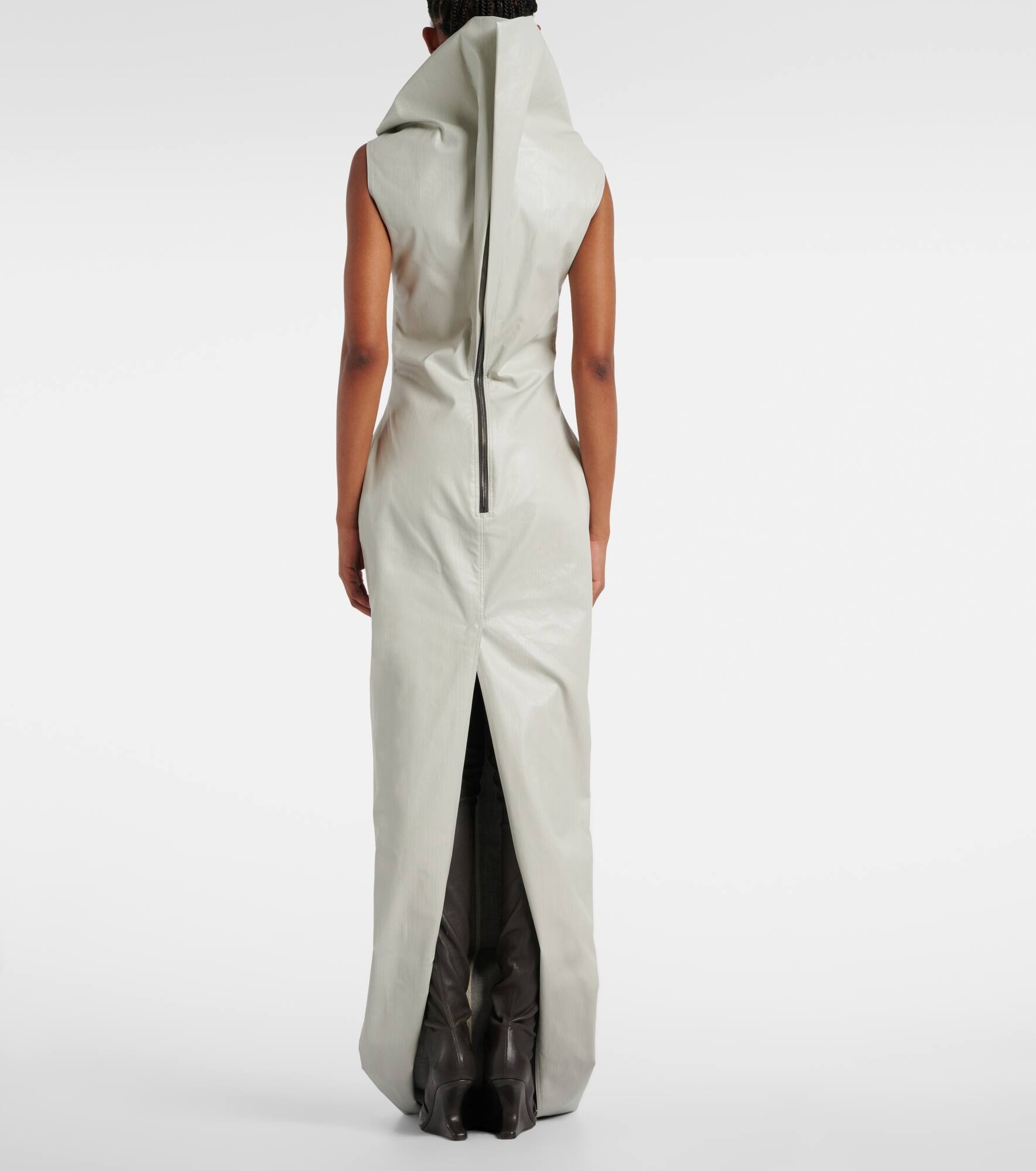 Coated canvas gown - 3